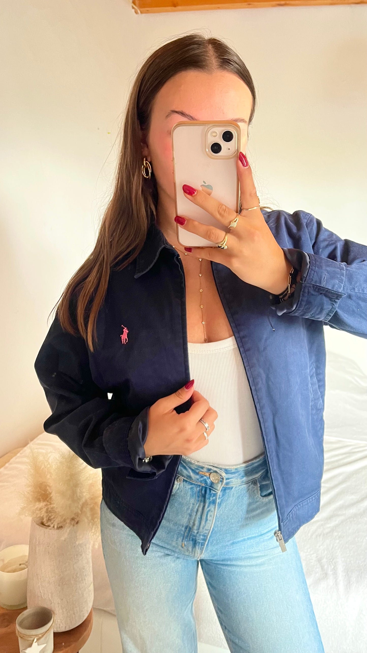 Veste en toile de coton marine Ralph Lauren - M