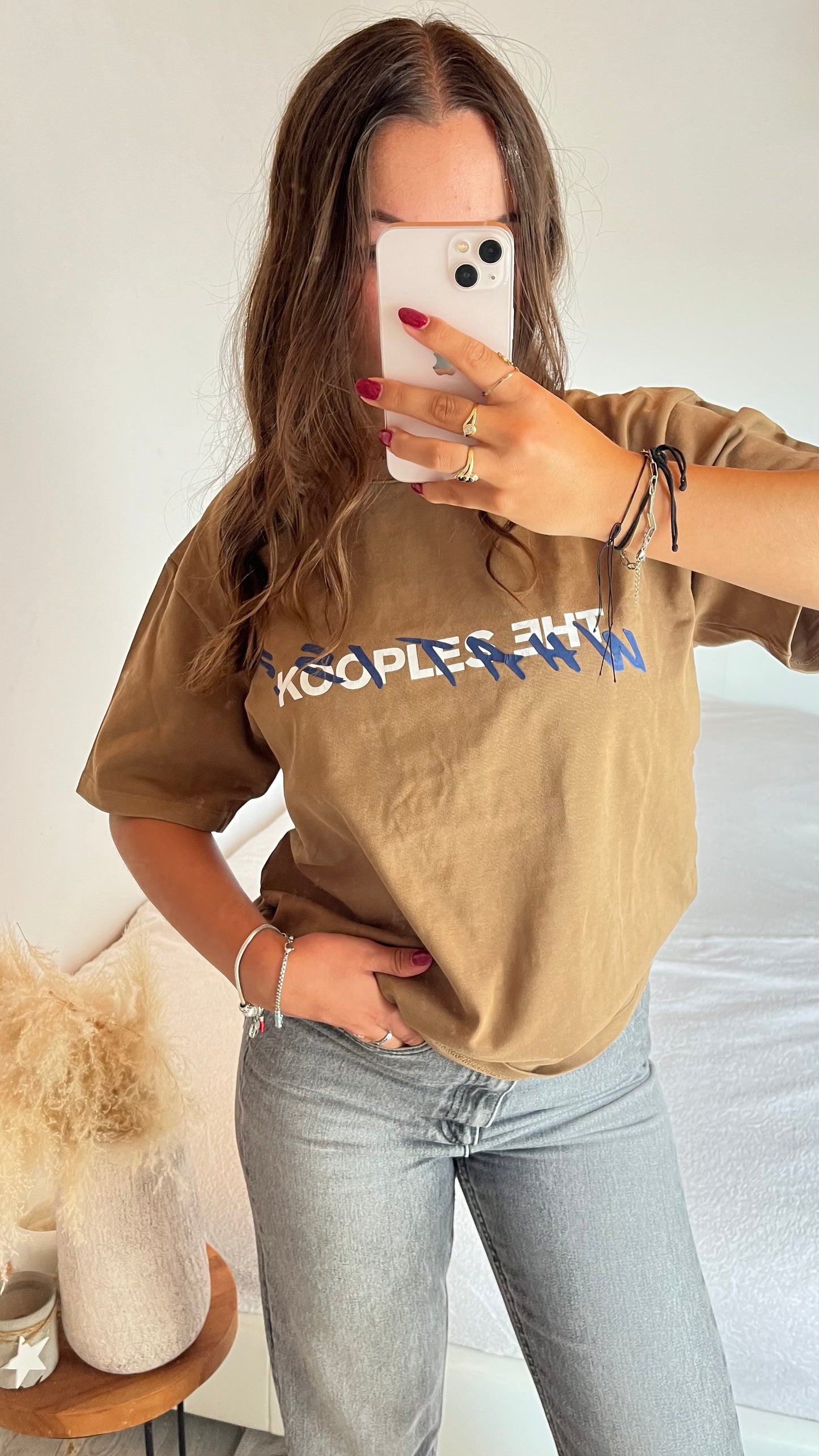 T-shirt marron The Kooples - M femme / S homme