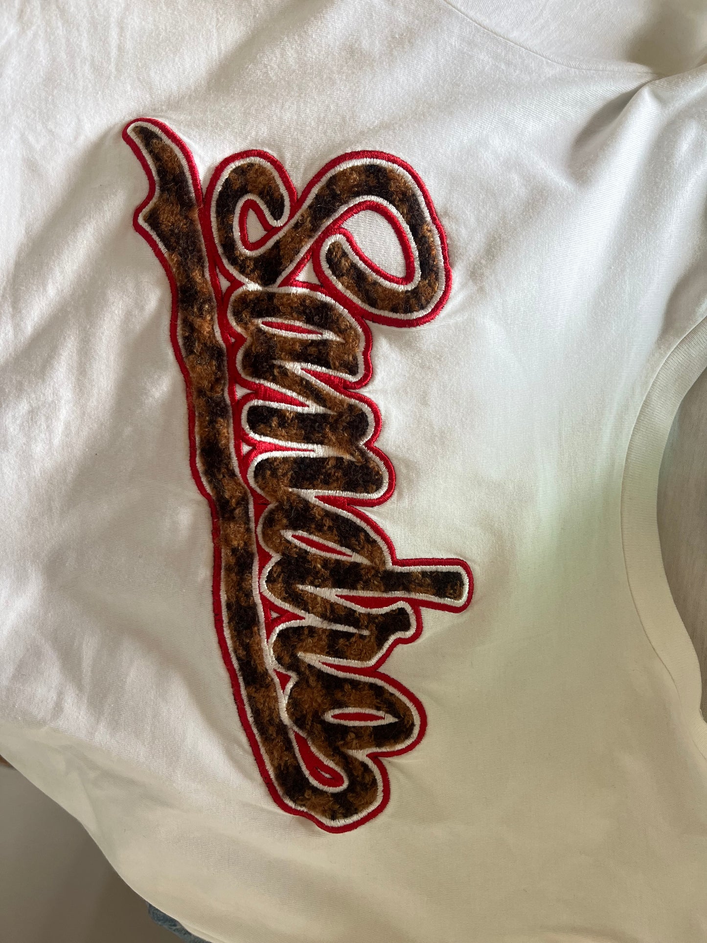 T-shirt blanc Sandro effet léopard - S