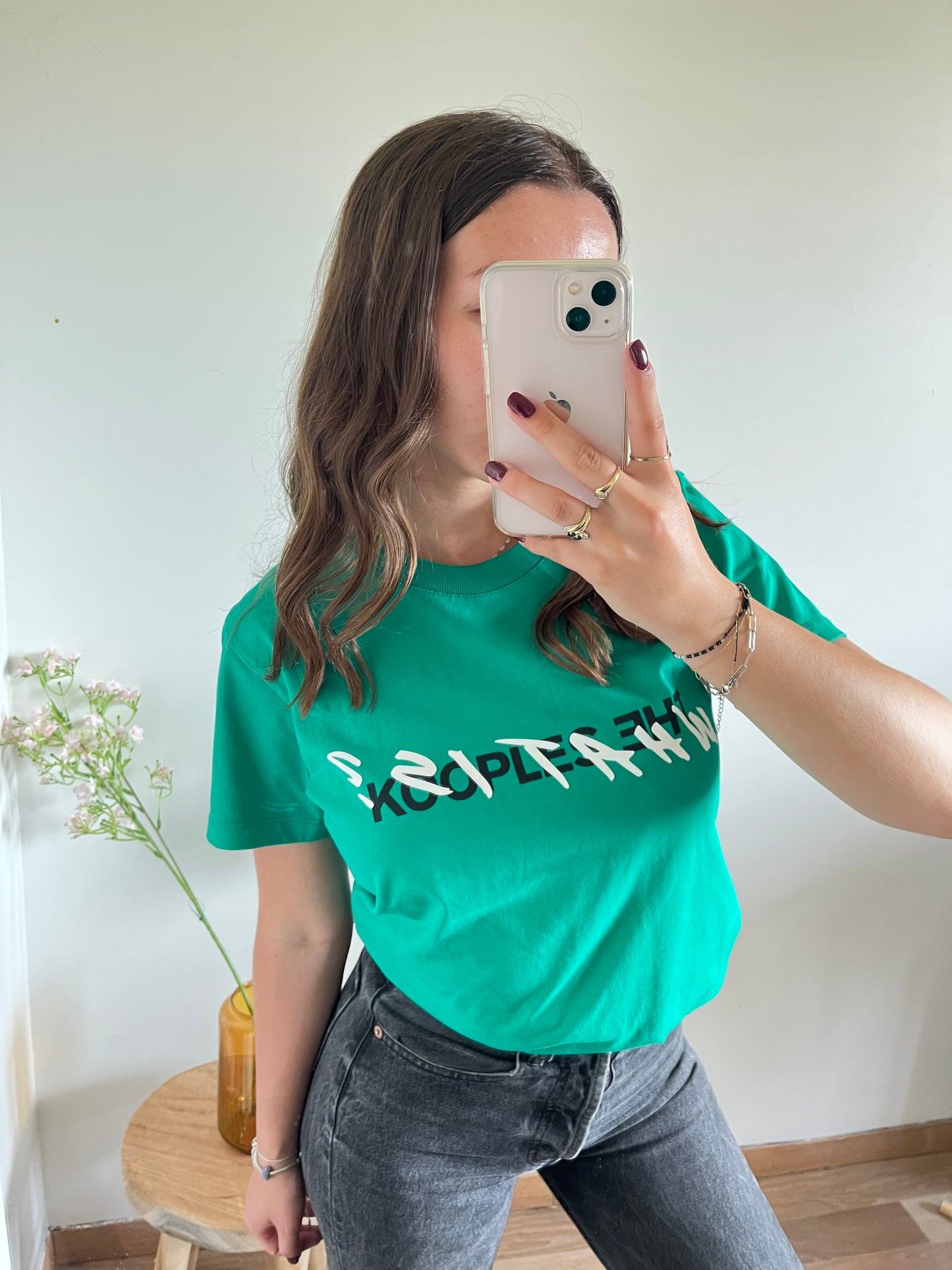 T-shirt vert « What is? » The Kooples - S