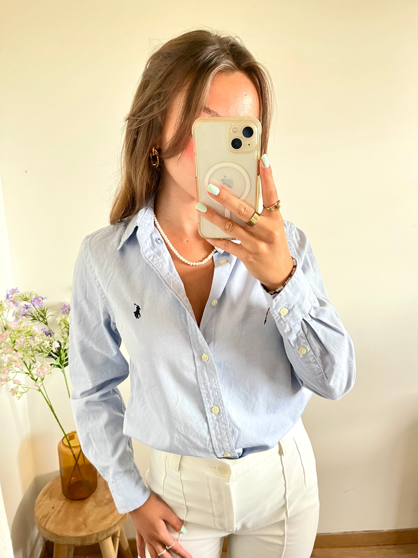 Chemise bleue claire Ralph Lauren - XS