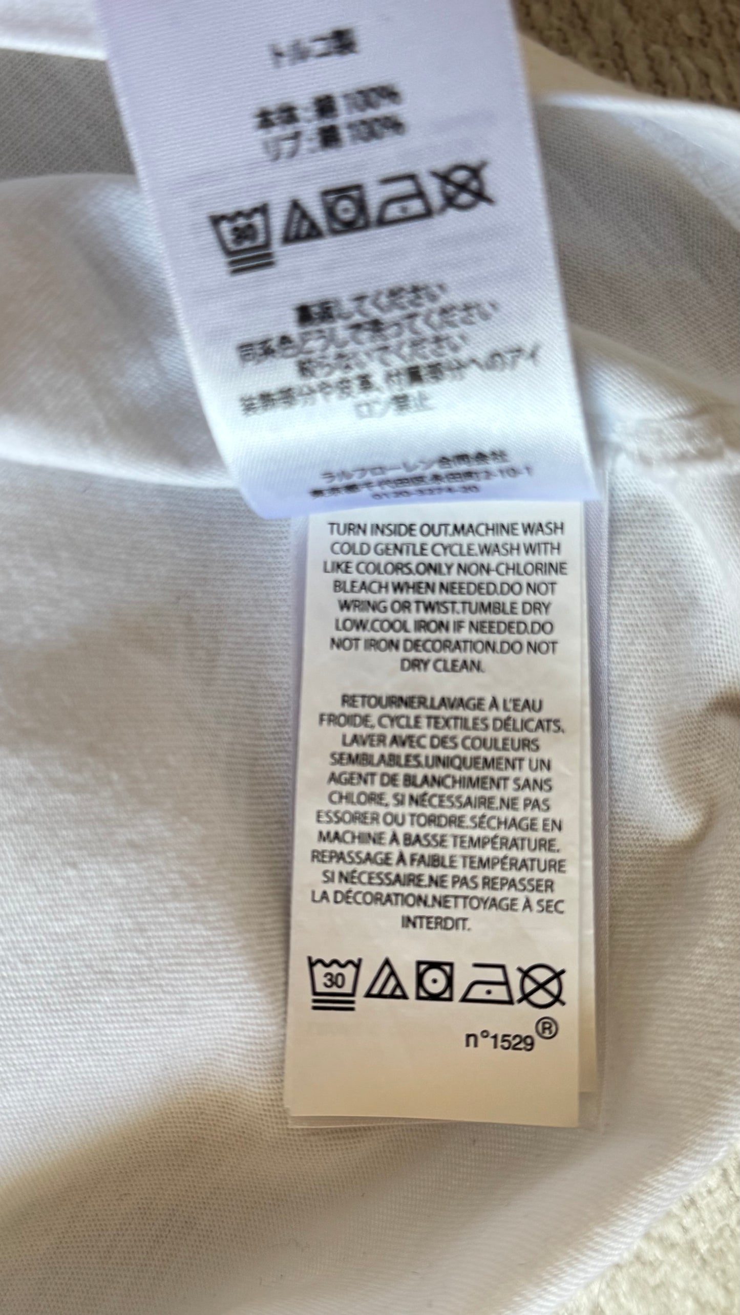 T-shirt nounours blanc Ralph Lauren - S
