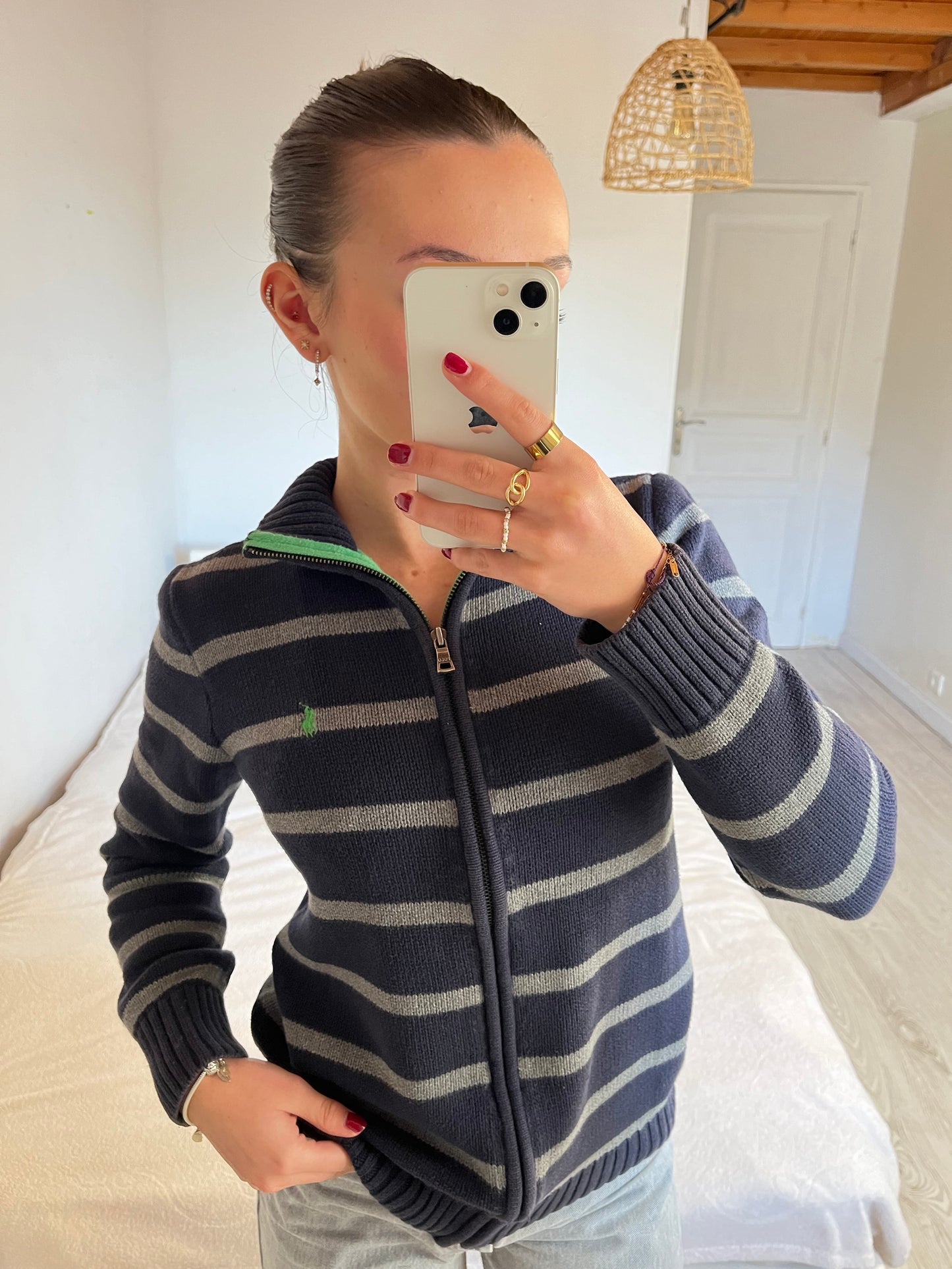 Veste à zip à rayures Ralph Lauren - S