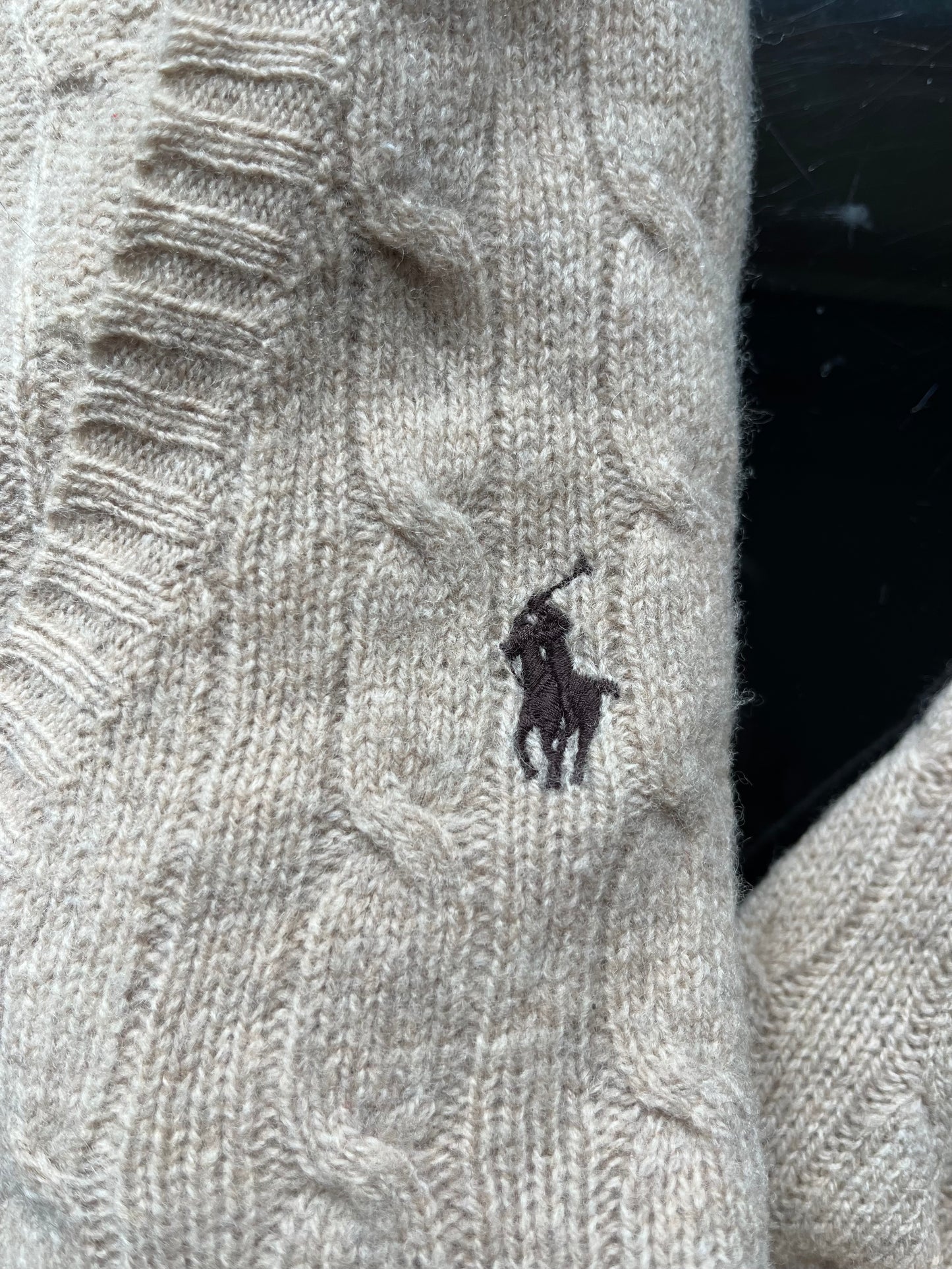 Pull torsadé beige Ralph Lauren - S