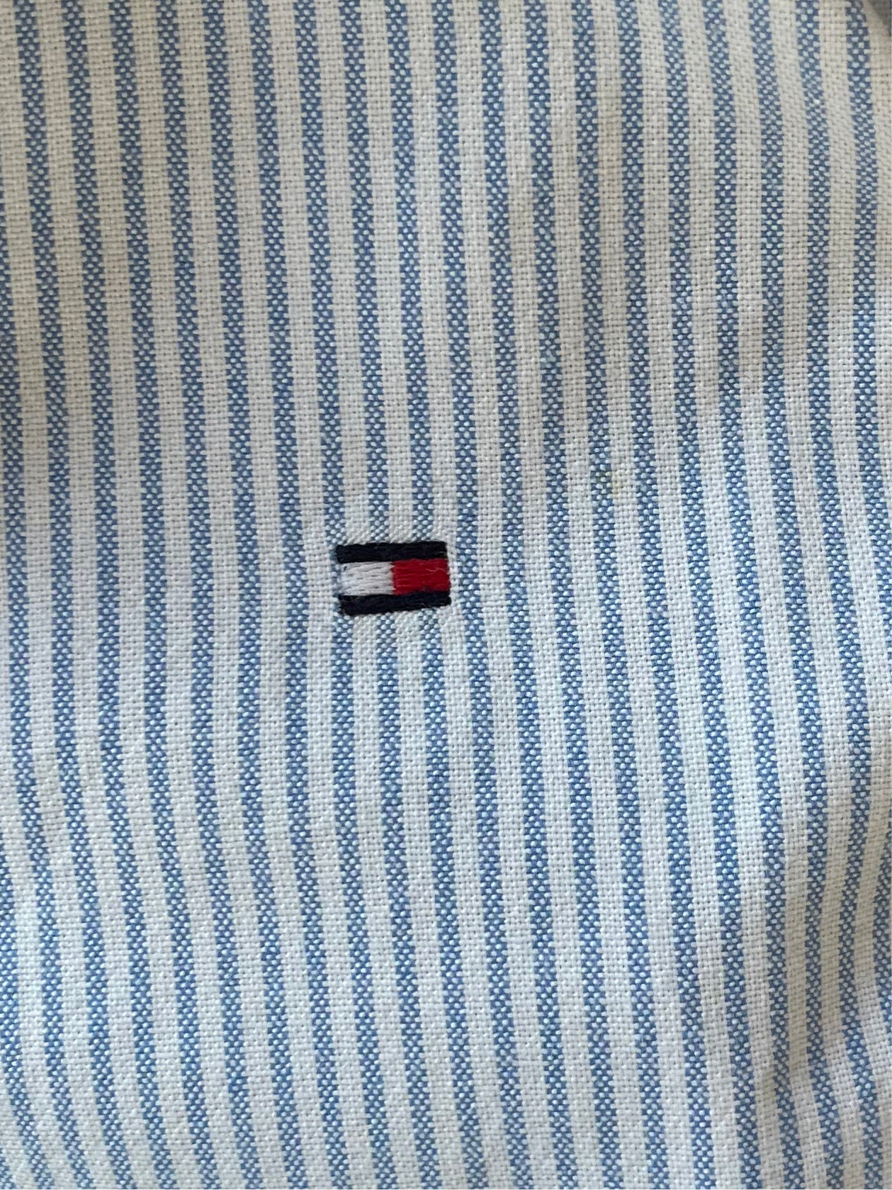 Chemise rayée bleue Tommy Hilfiger - L