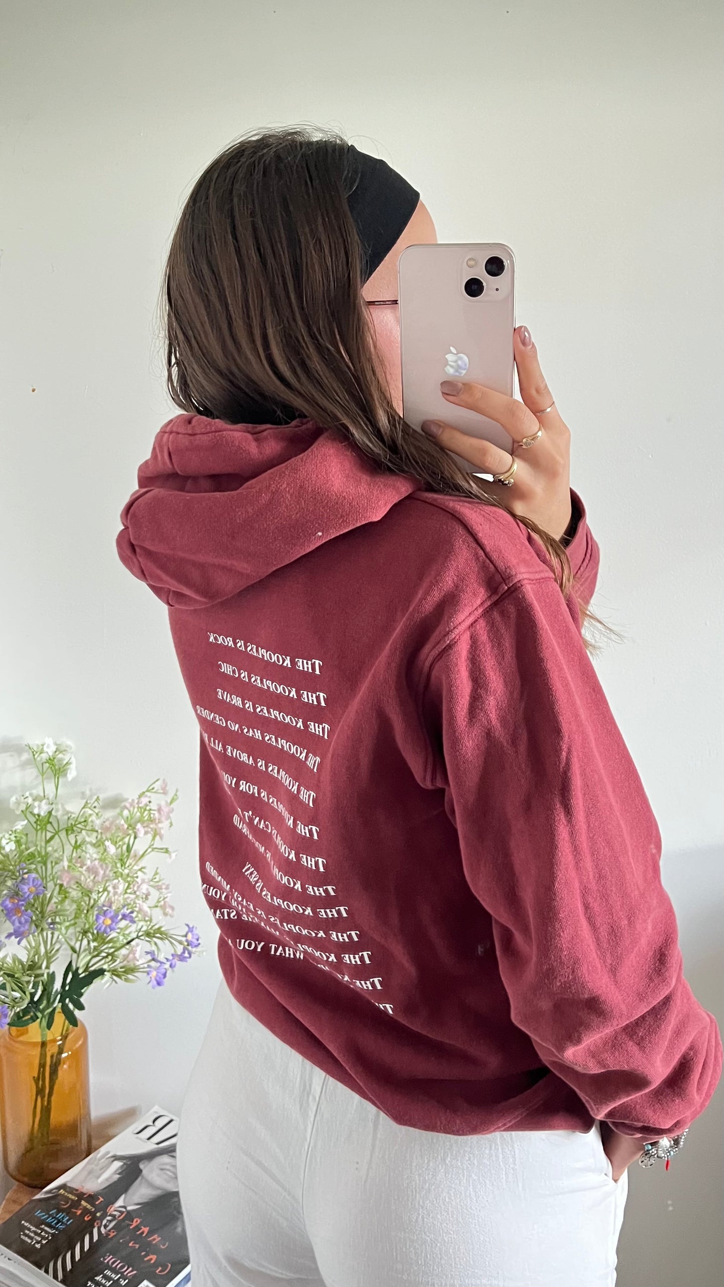 Sweat à capuche bordeaux The Kooples - M