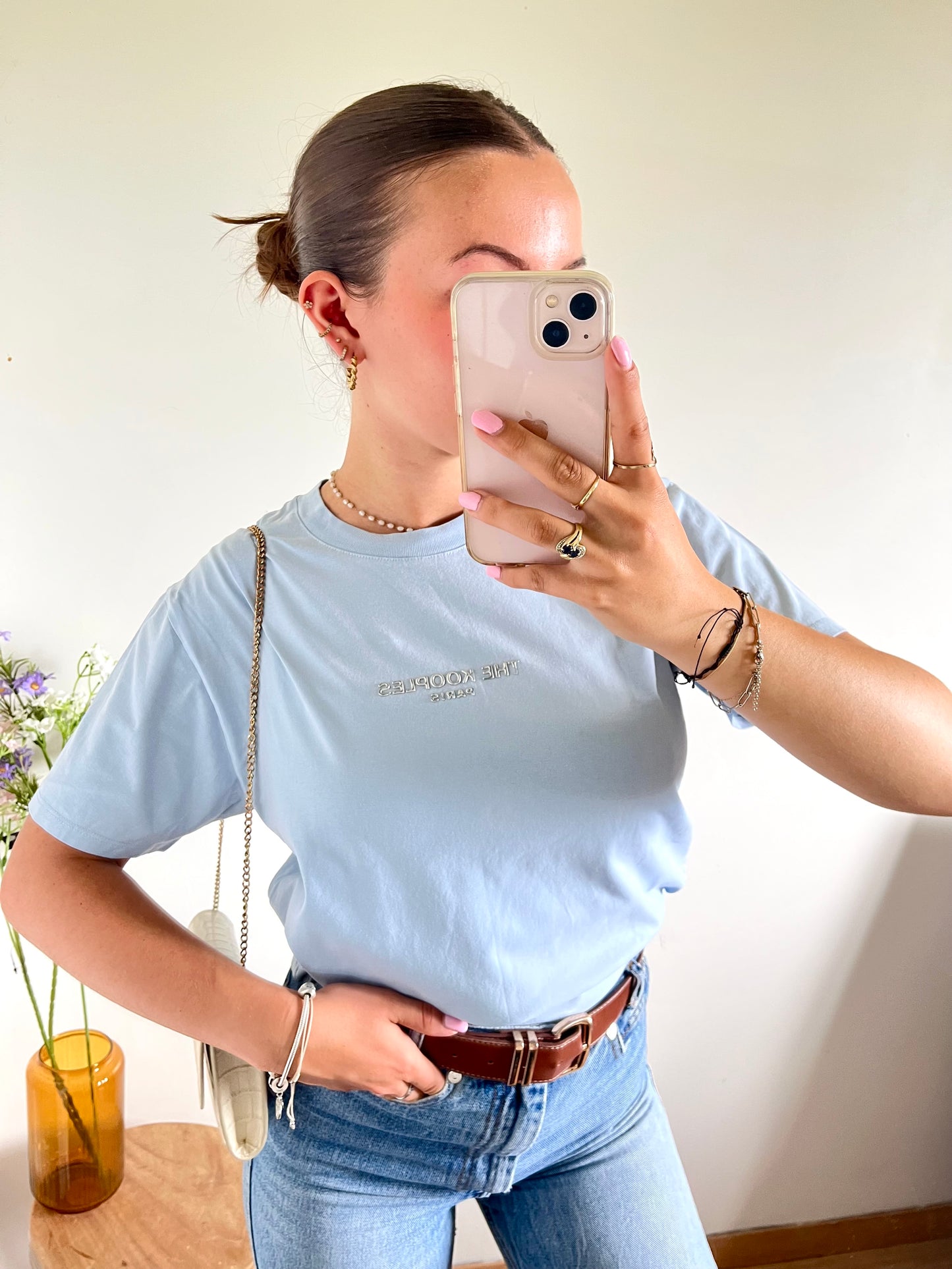 T-shirt bleu pastel The Kooples - S