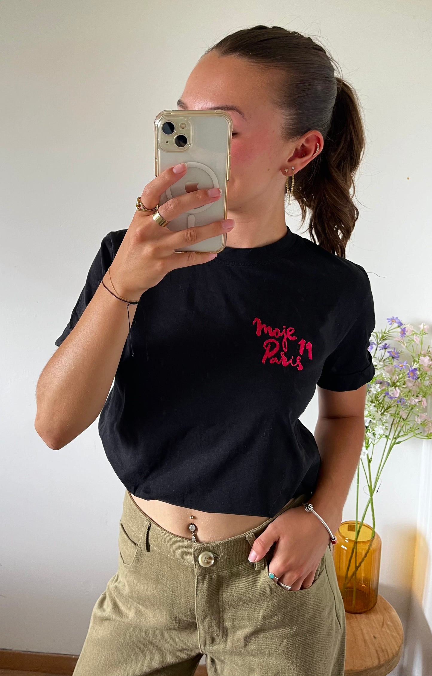 T-shirt noir Maje - S et M