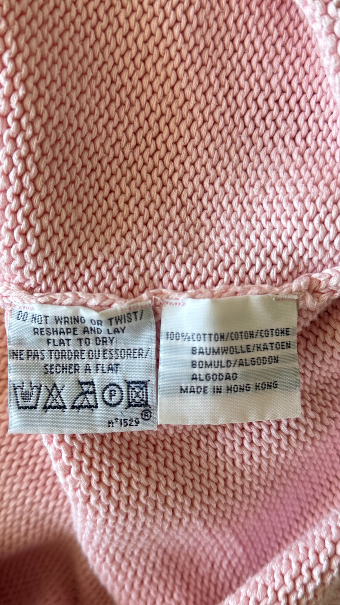 Pull col V rose pastel Ralph Lauren - L/XL