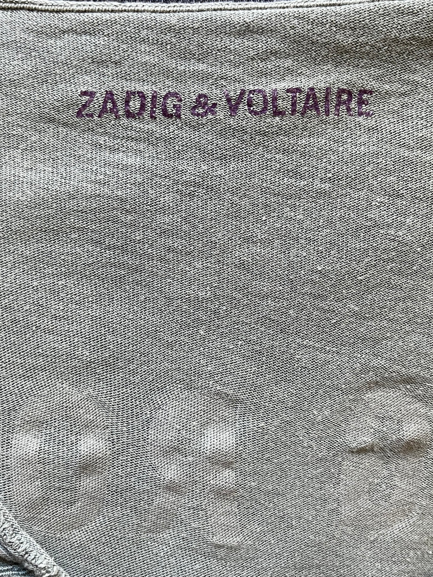 T-shirt manches longues kaki inscriptions au dos Zadig & Voltaire - XS
