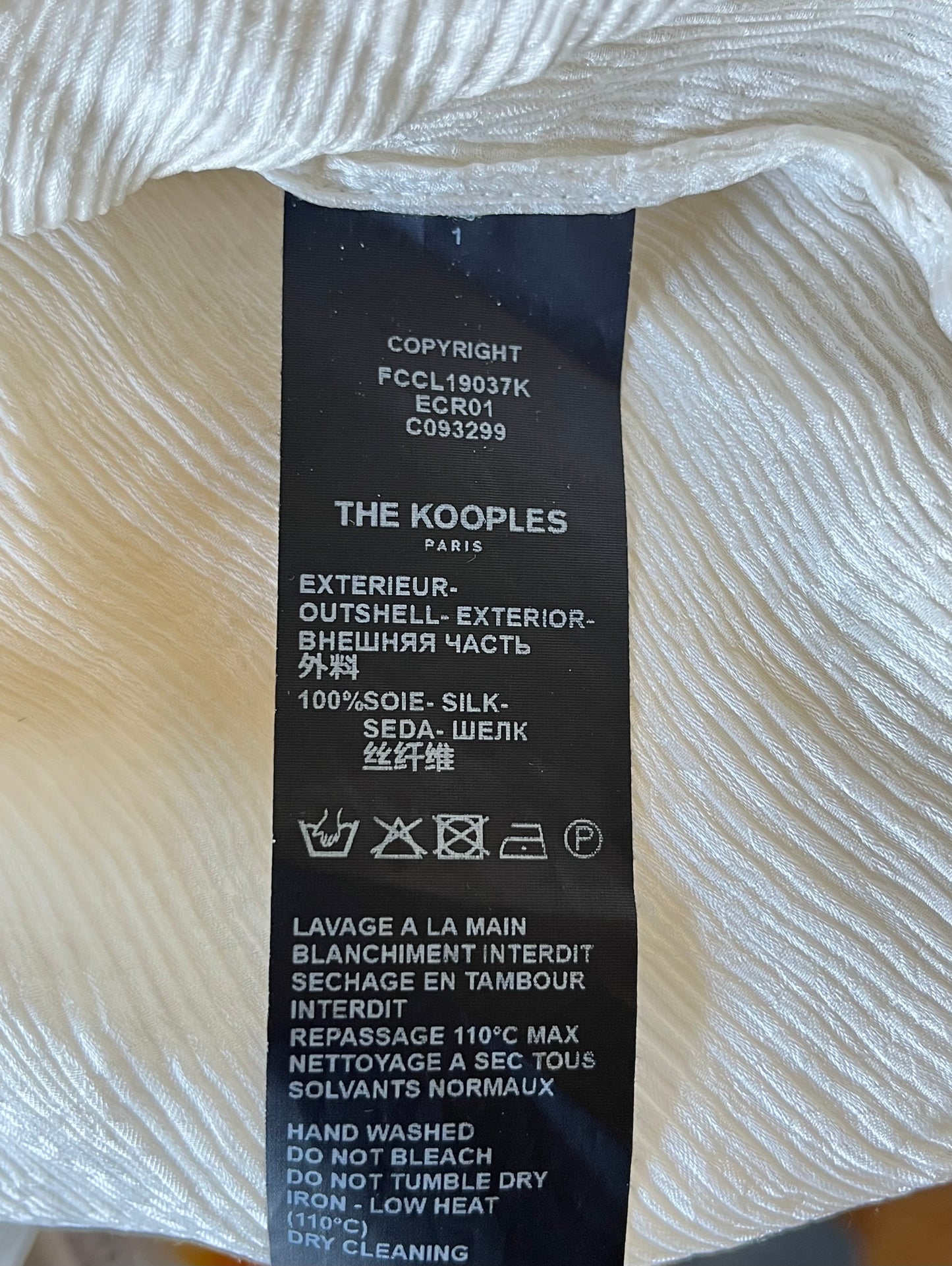 Blouse en soi légère beige The Kooples - M