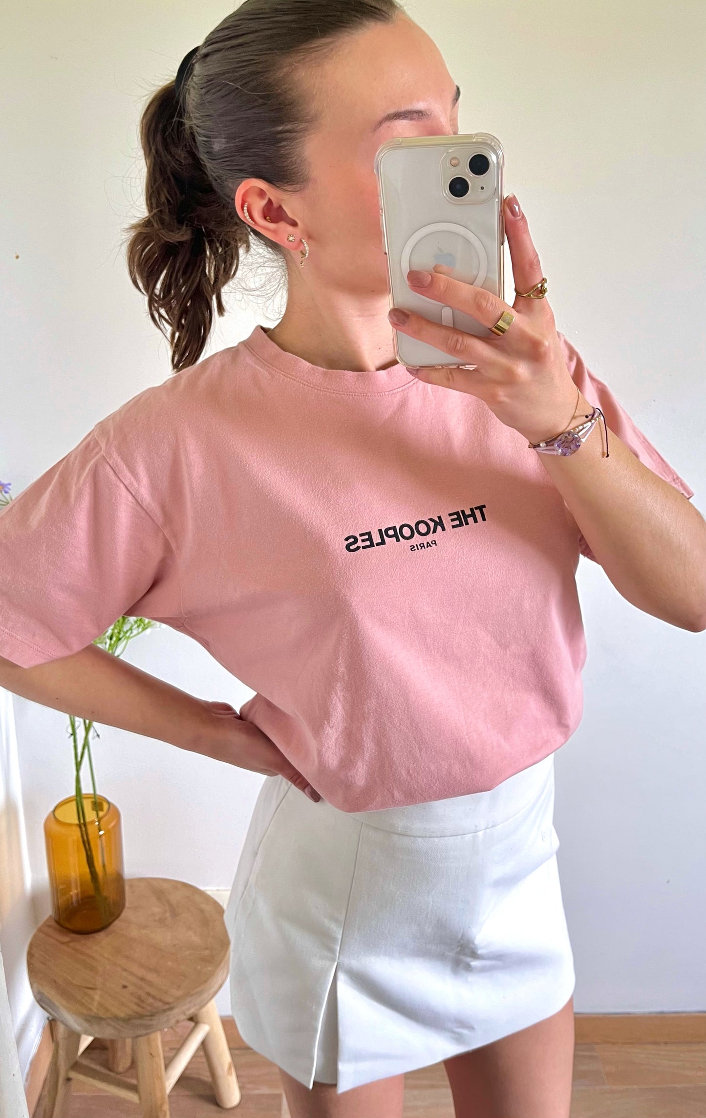 T-shirt rose saumon The Kooples - S