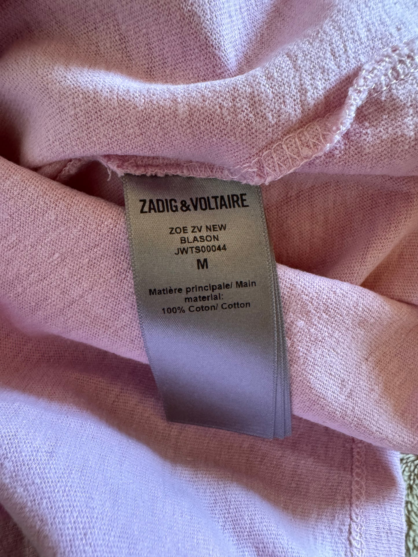 T-shirt rose Zadig & Voltaire - M