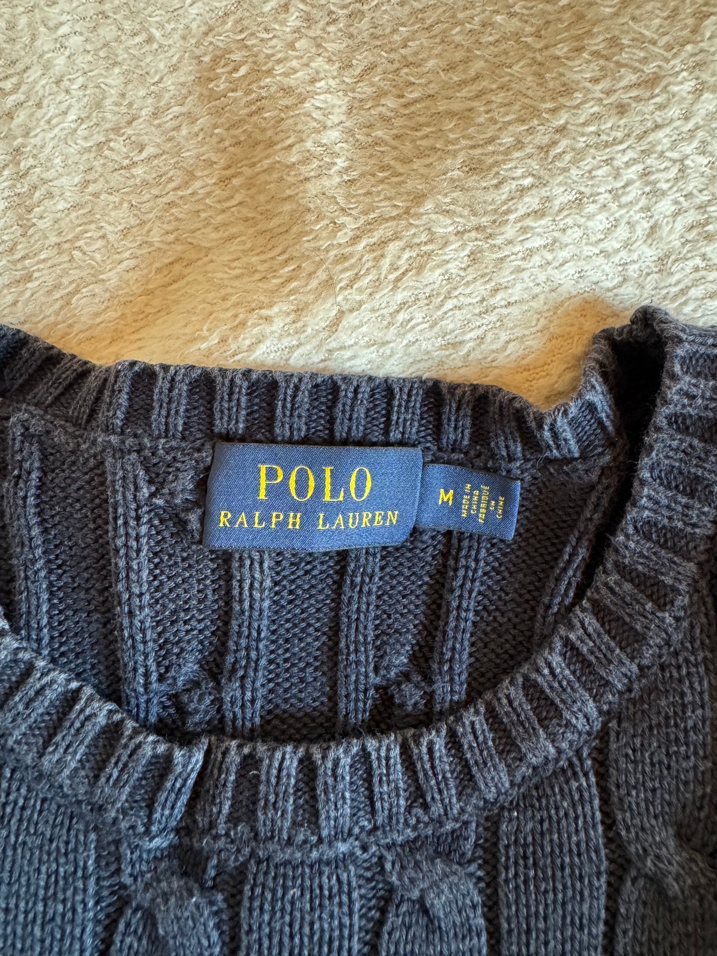 Pull torsadé marine Ralph Lauren - M