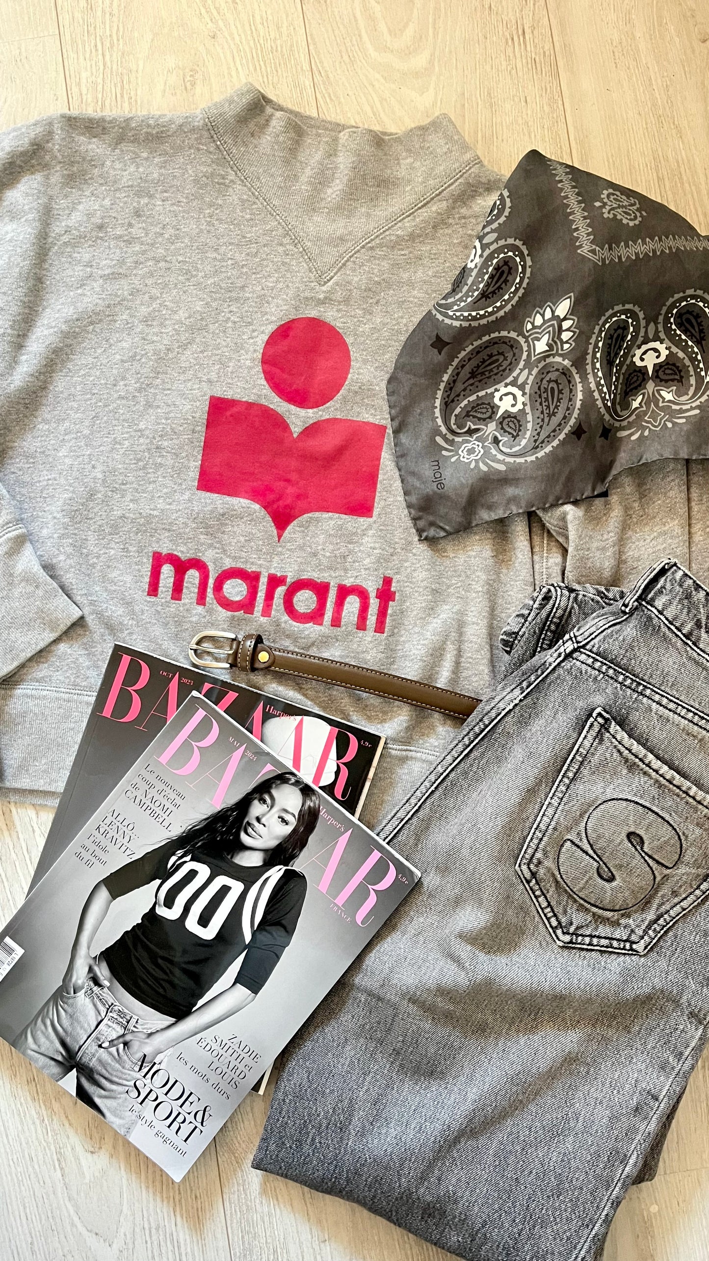 Sweat gris col rond Isabel Marant - S