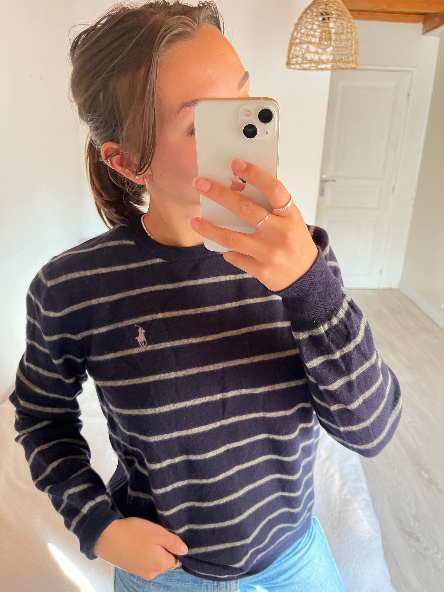 Pull en laine rayée Ralph Lauren - S homme - M femme
