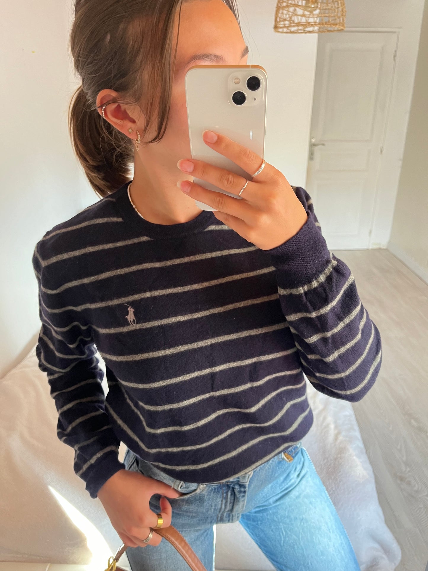 Pull en laine rayée Ralph Lauren - S homme - M femme