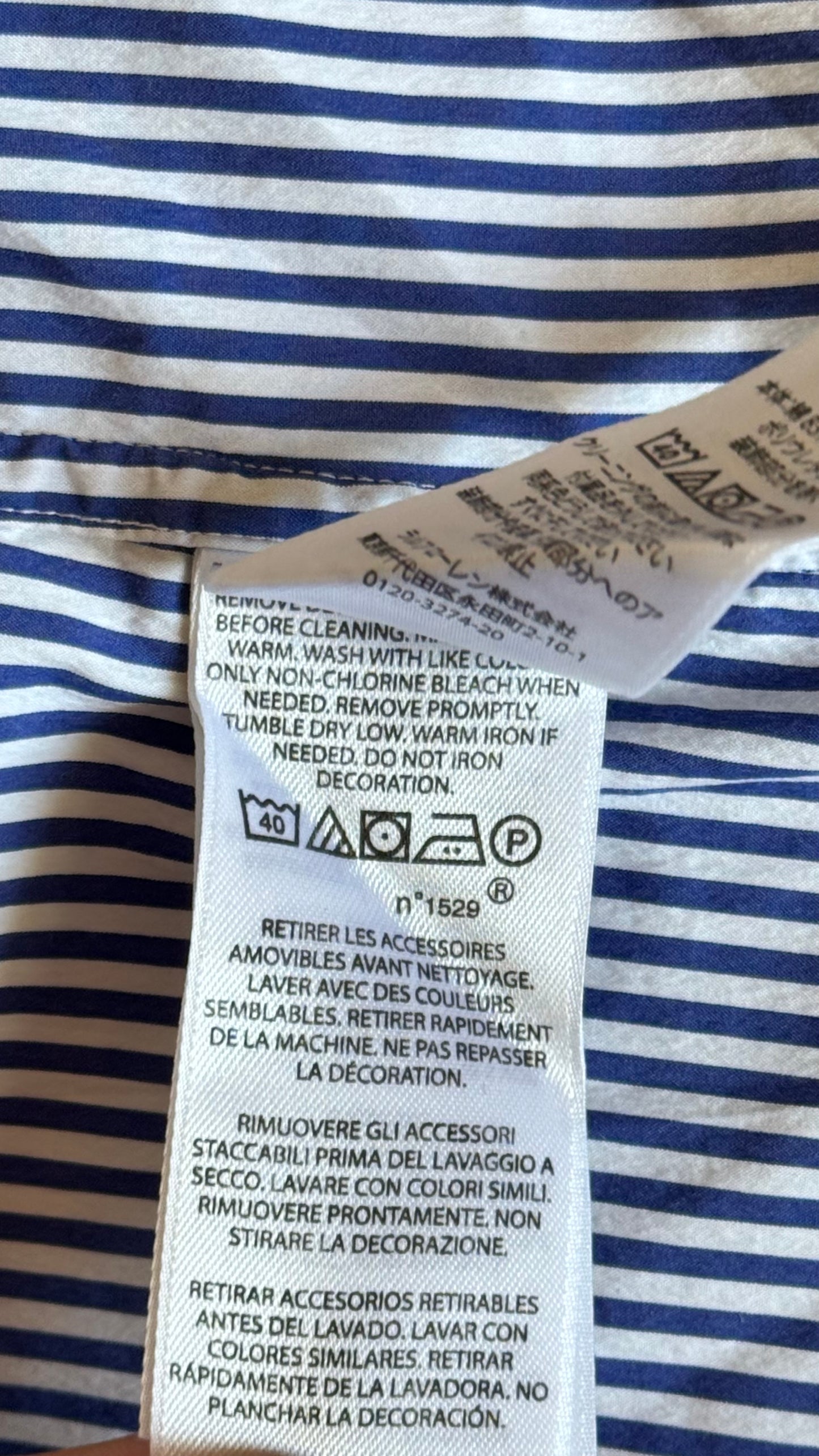 Chemise rayée bleue Ralph Lauren - S