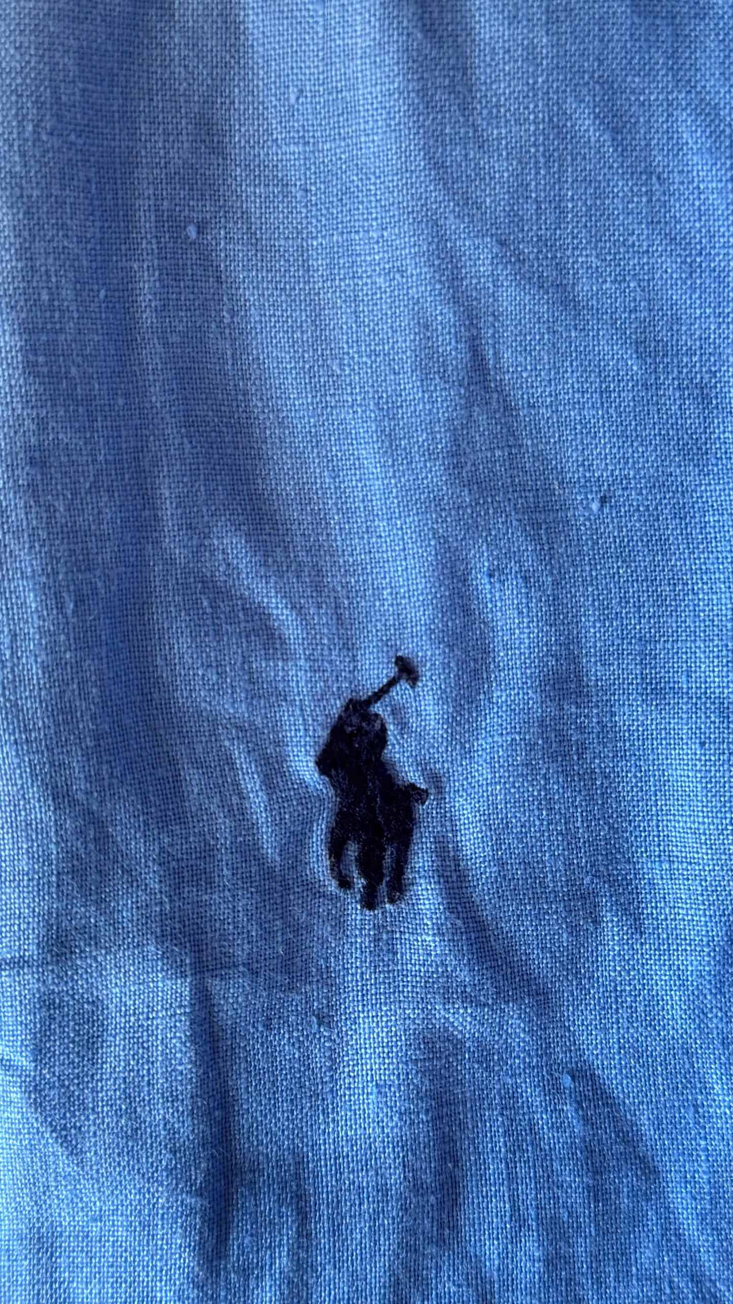 Chemise en lin bleu Ralph Lauren - S