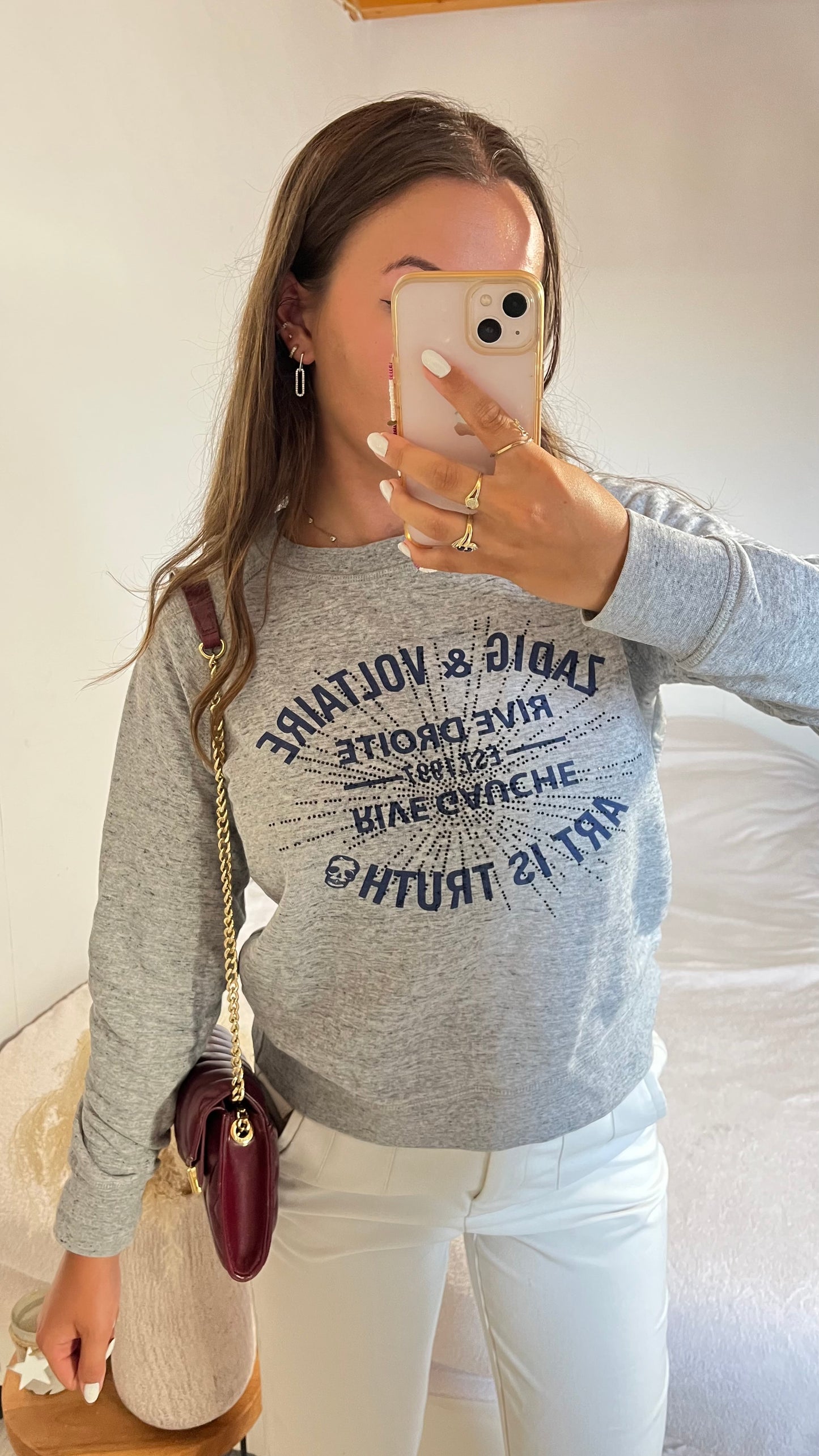 Pull gris chiné Zadig & Voltaire - S