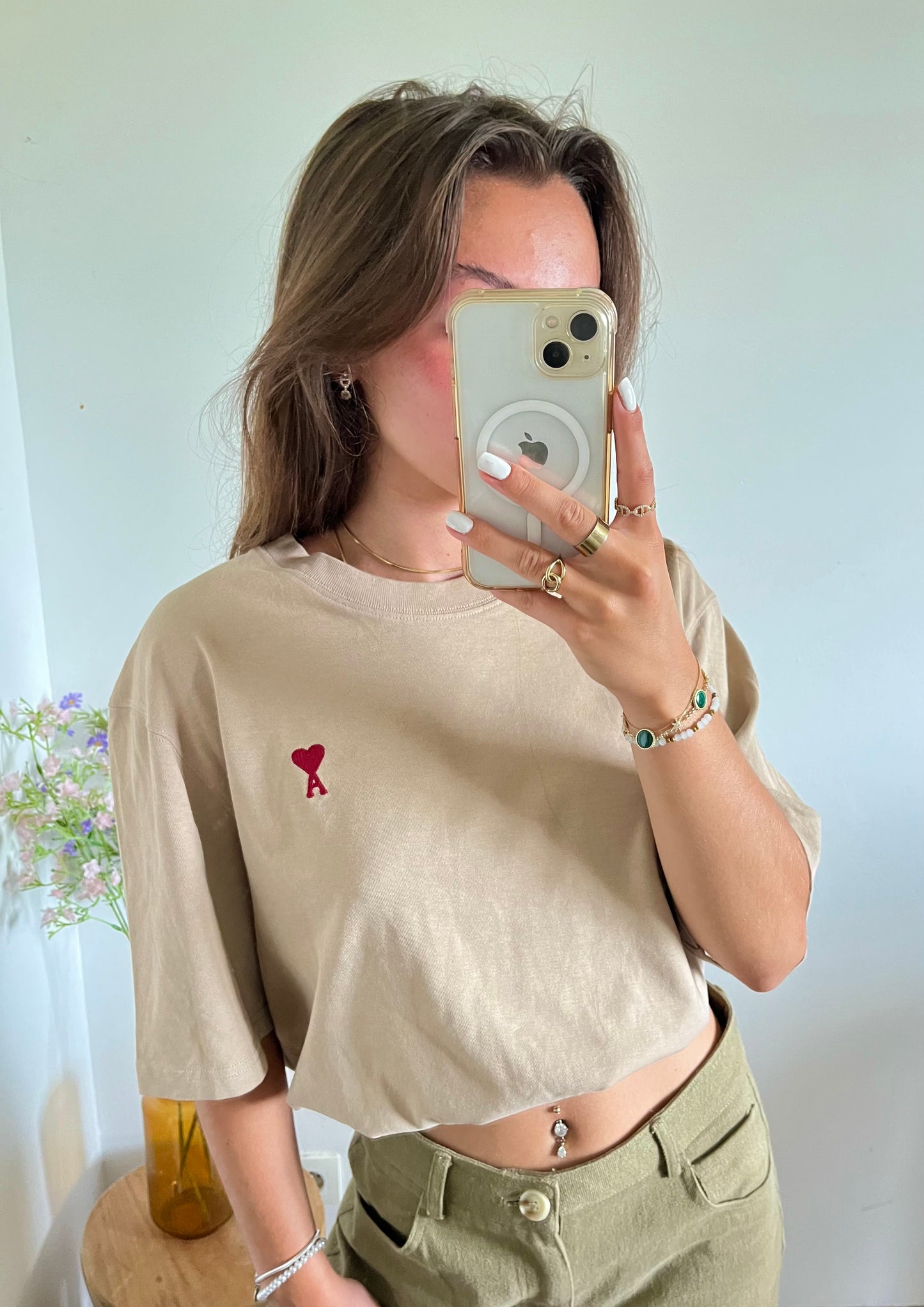 T-shirt beige Ami Paris - M homme / XL femme