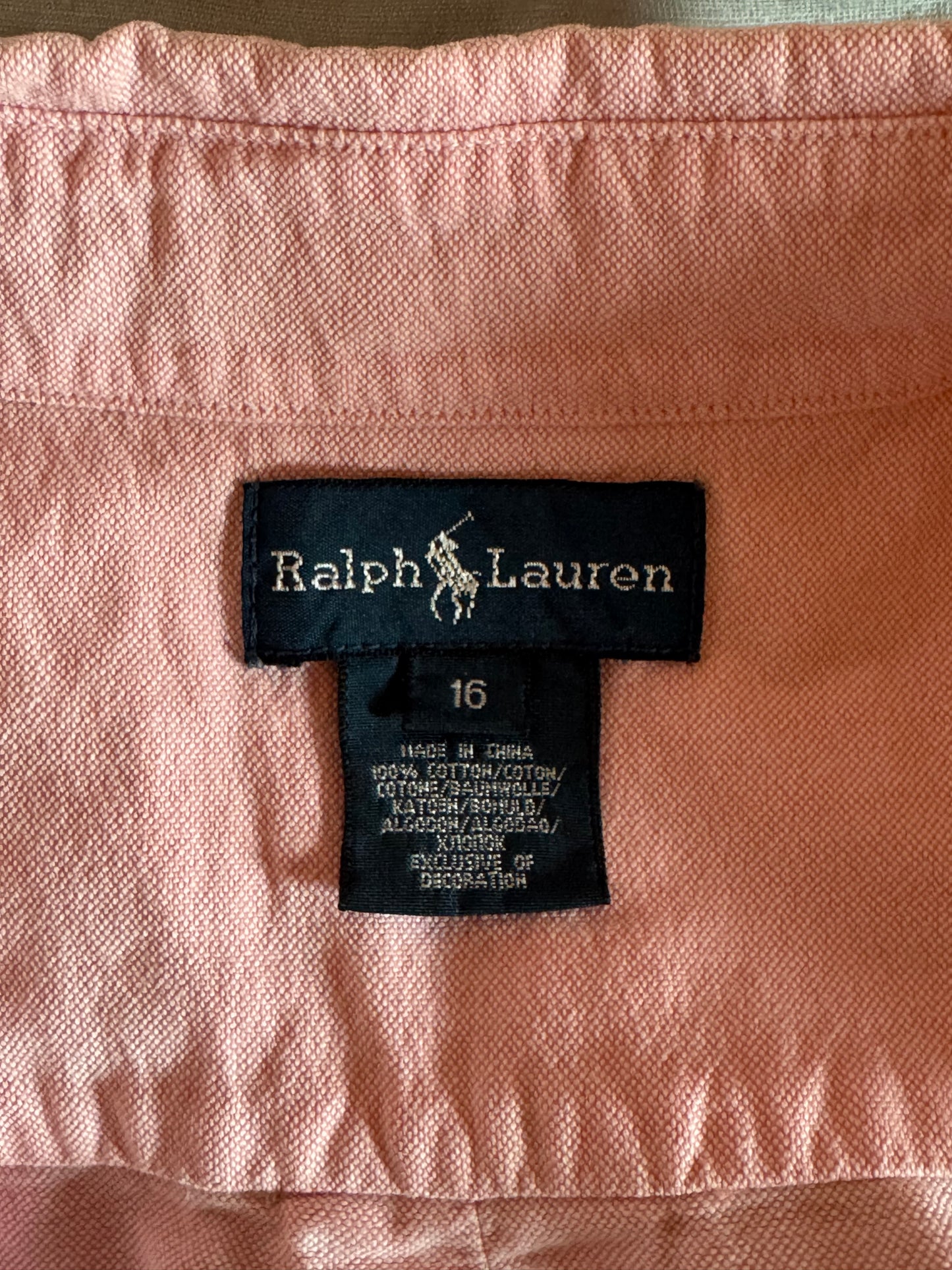 Chemise Ralph Lauren rose - S