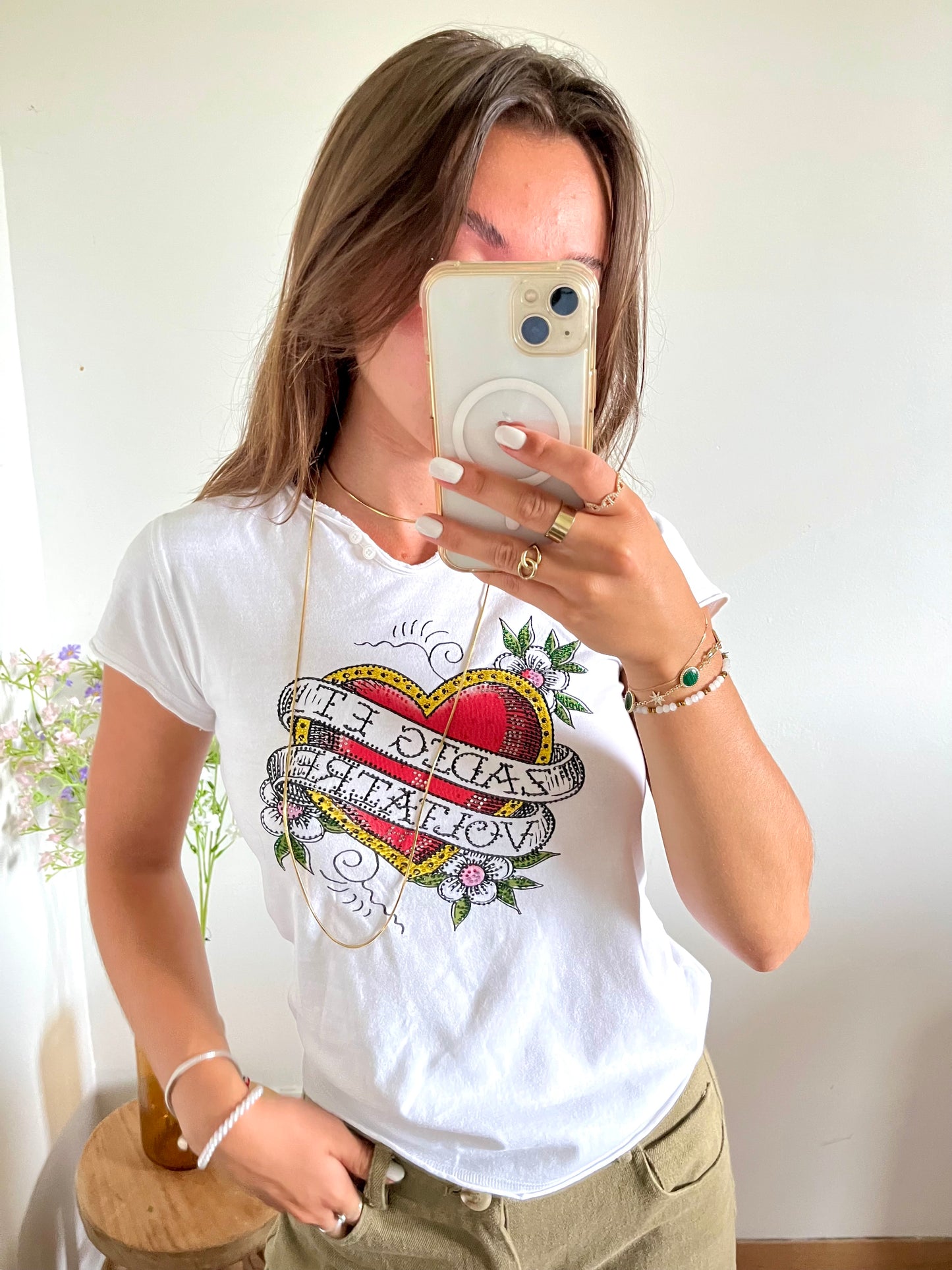 T-shirt blanc strass Zadig & Voltaire — XS