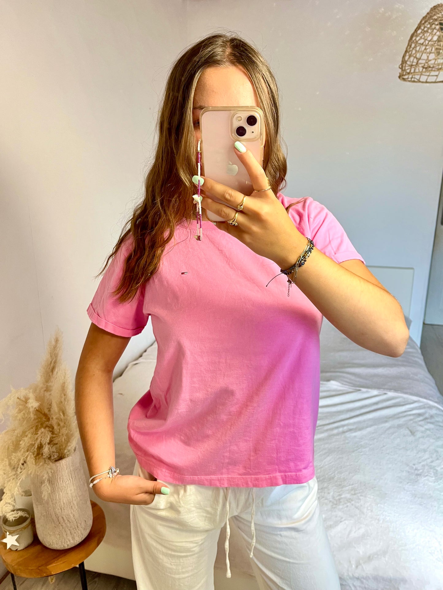 T-shirt rose Tommy Hilfiger - M
