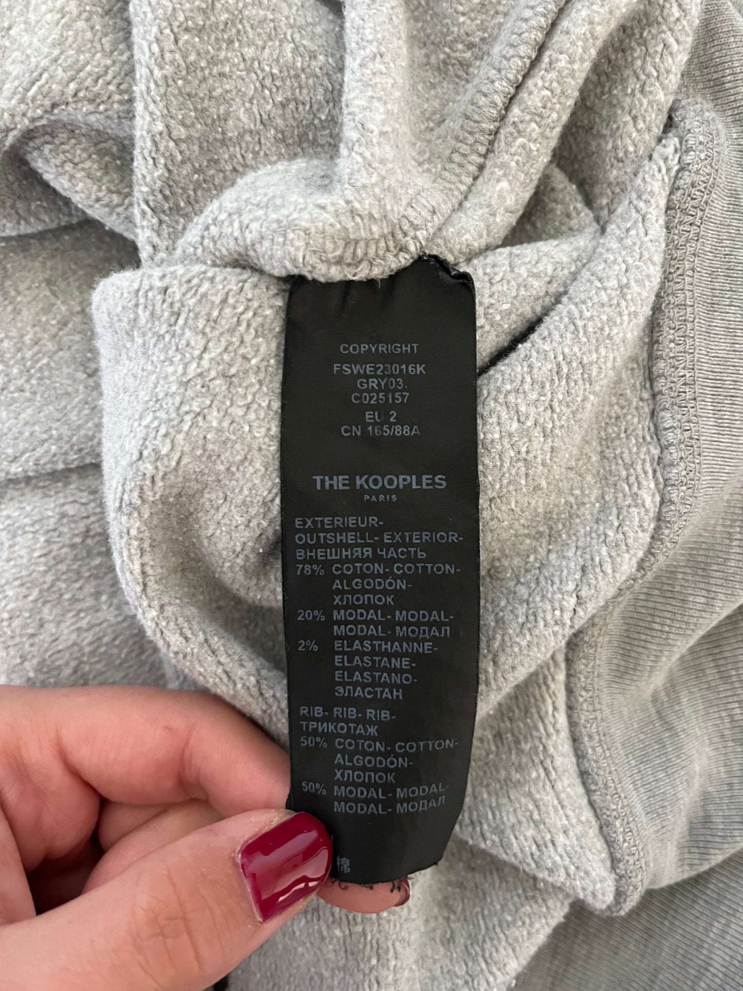 Sweat col rond gris The Kooples - S