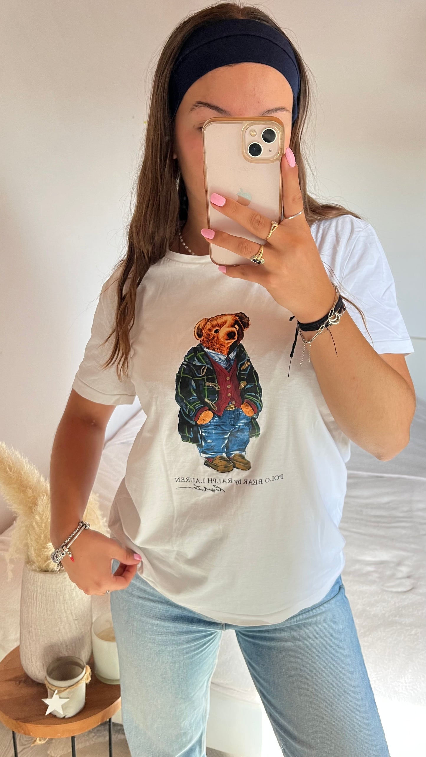 T-shirt blanc nounours Ralph Lauren - S