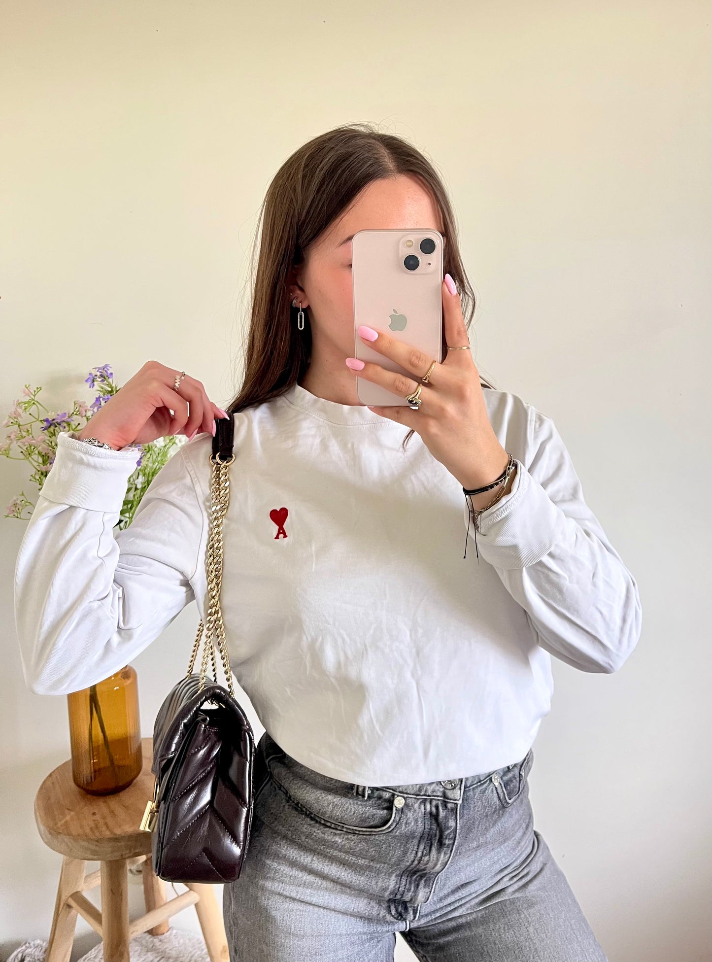 Pull léger blanc AMI PARIS - M