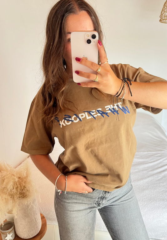 T-shirt marron The Kooples - M femme / S homme