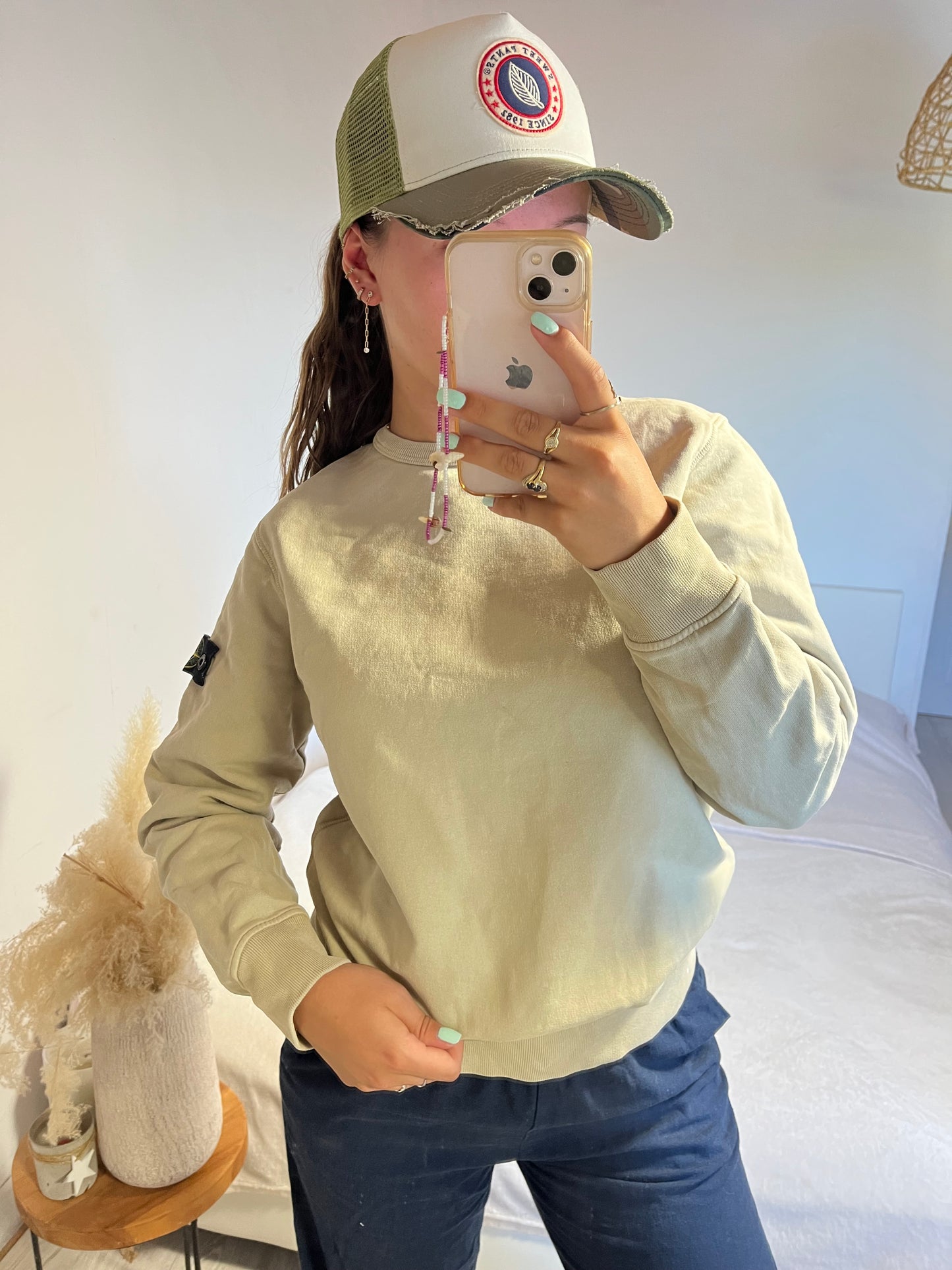 Pull crème Stone Island - S
