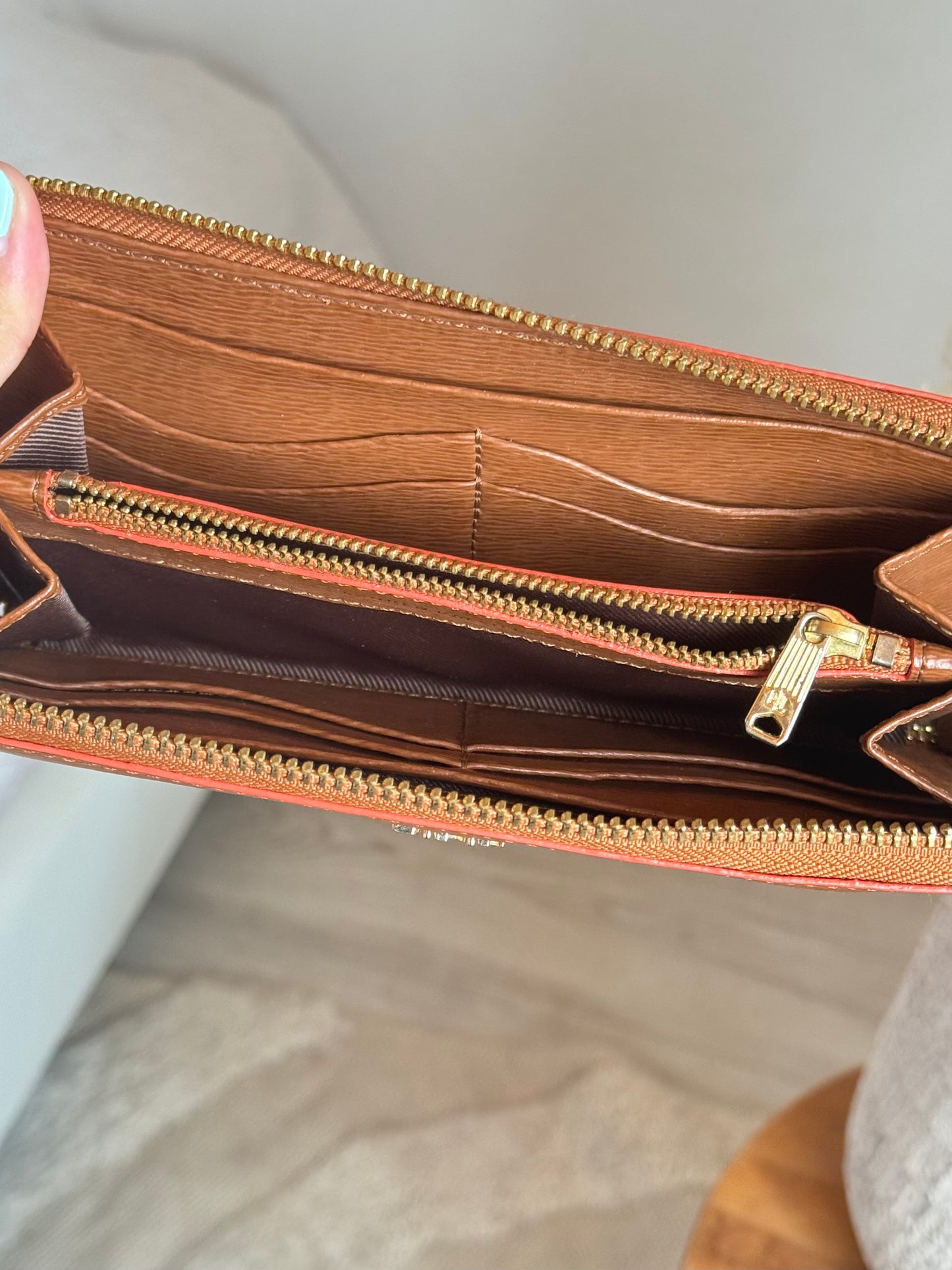 Porte-monnaie marron Ralph Lauren