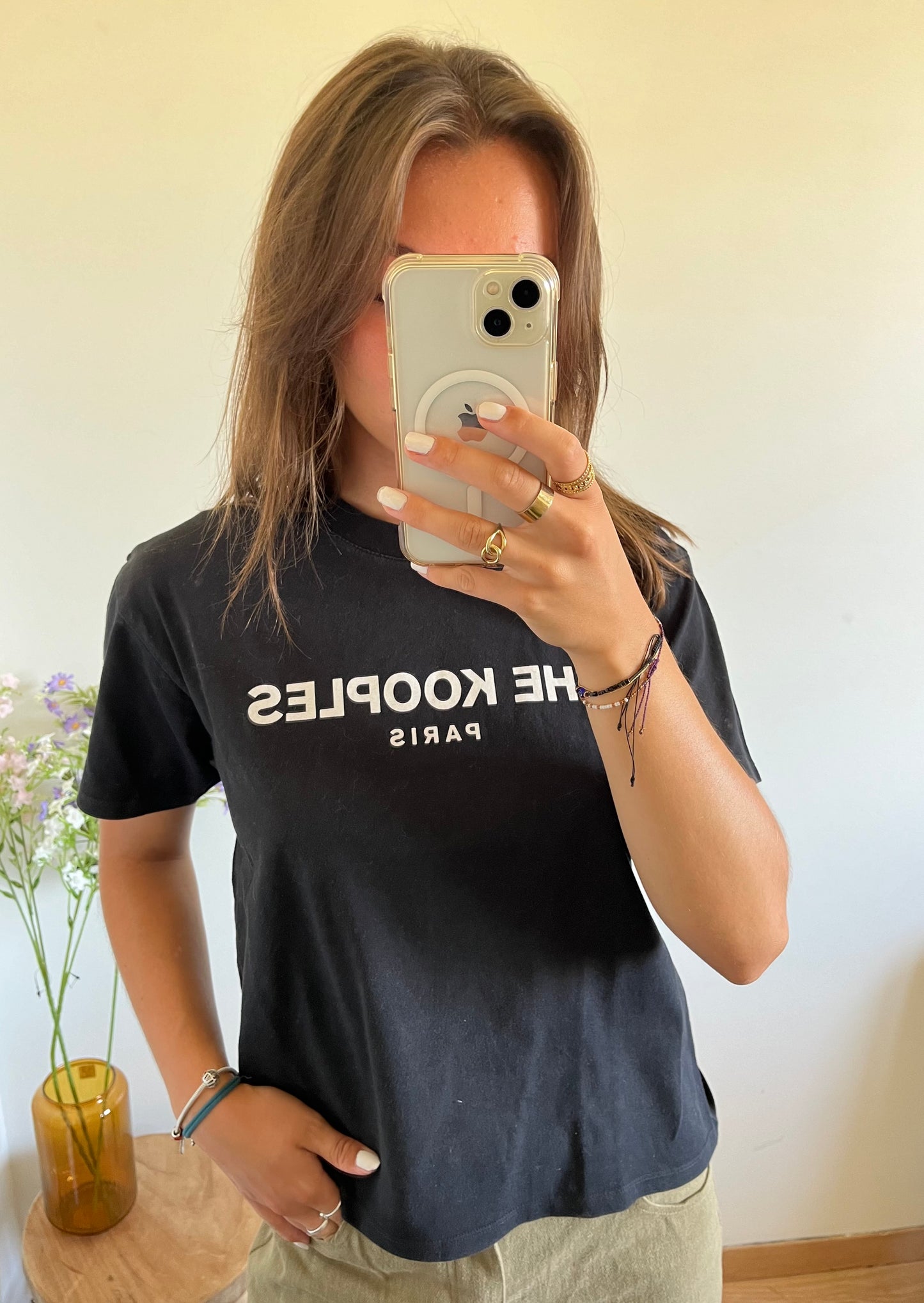 T-shirt noir The Kooples Paris - S