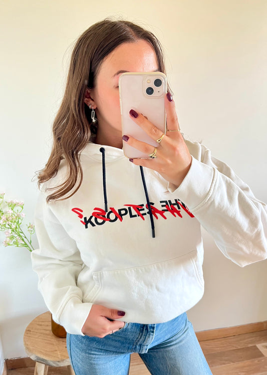 Sweat à capuche blanc The Kooples - S