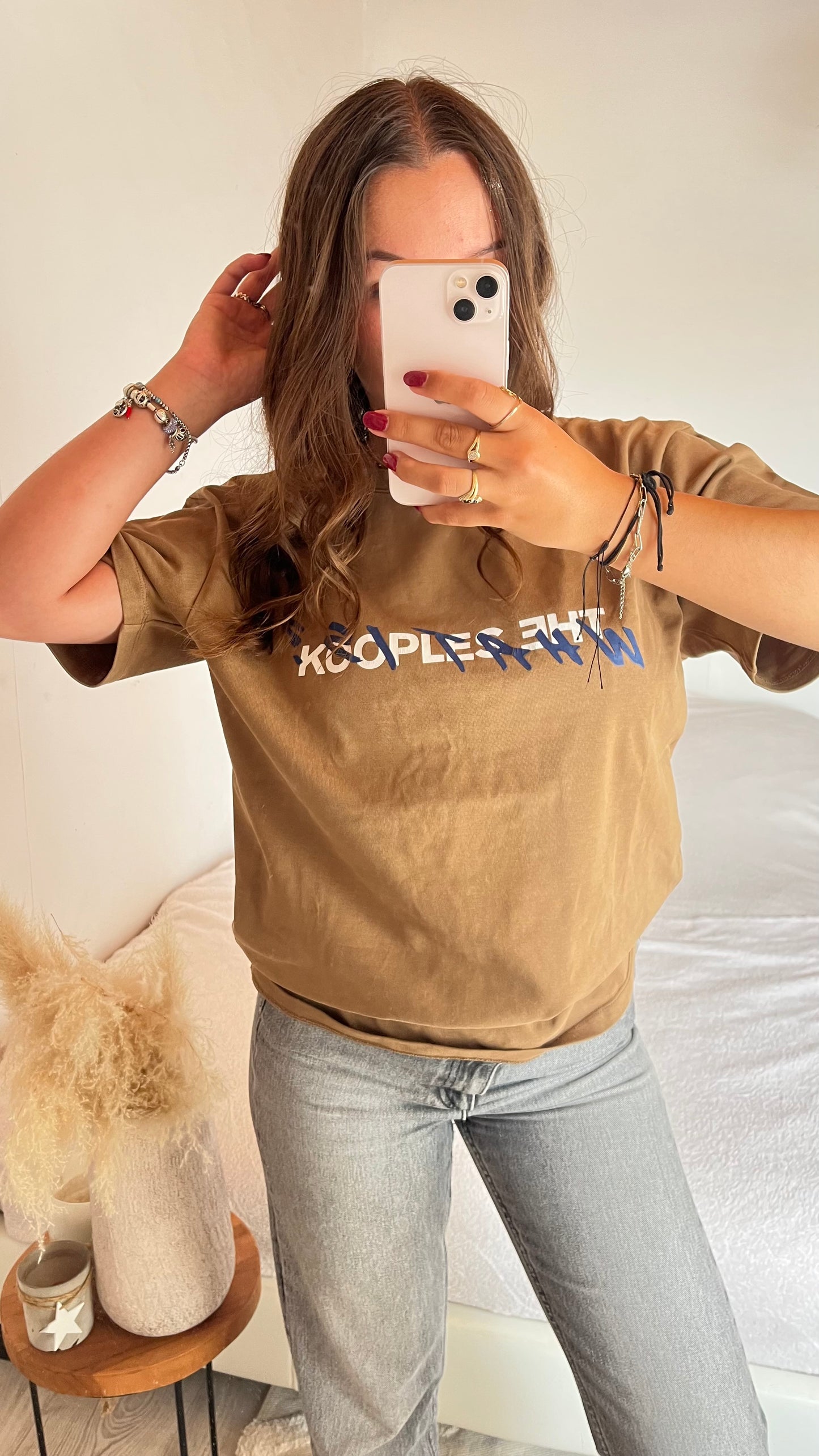 T-shirt marron The Kooples - M femme / S homme