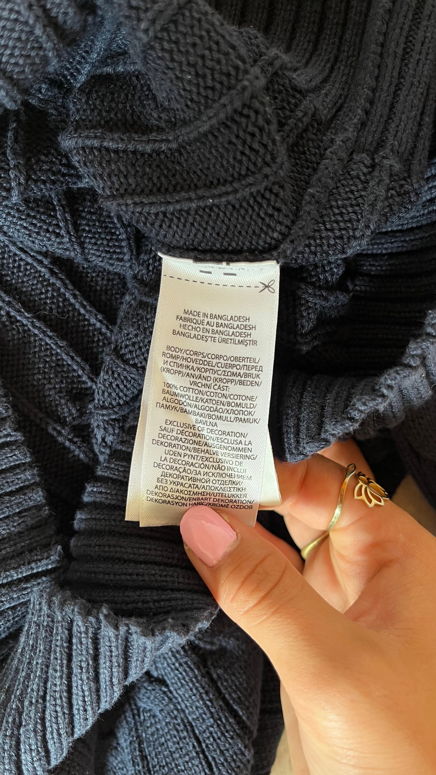 Pull torsadé demi-zippé marine Ralph Lauren - S
