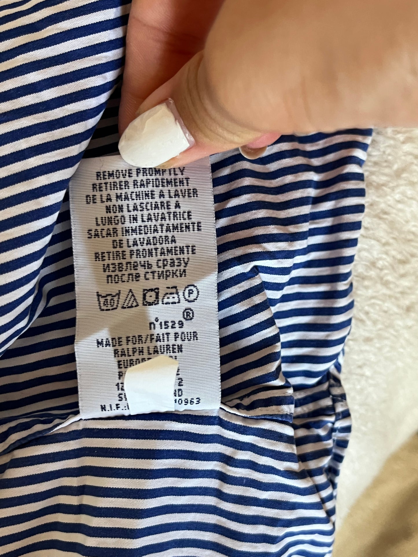 Chemise à rayures bleues Ralph Lauren - S/M