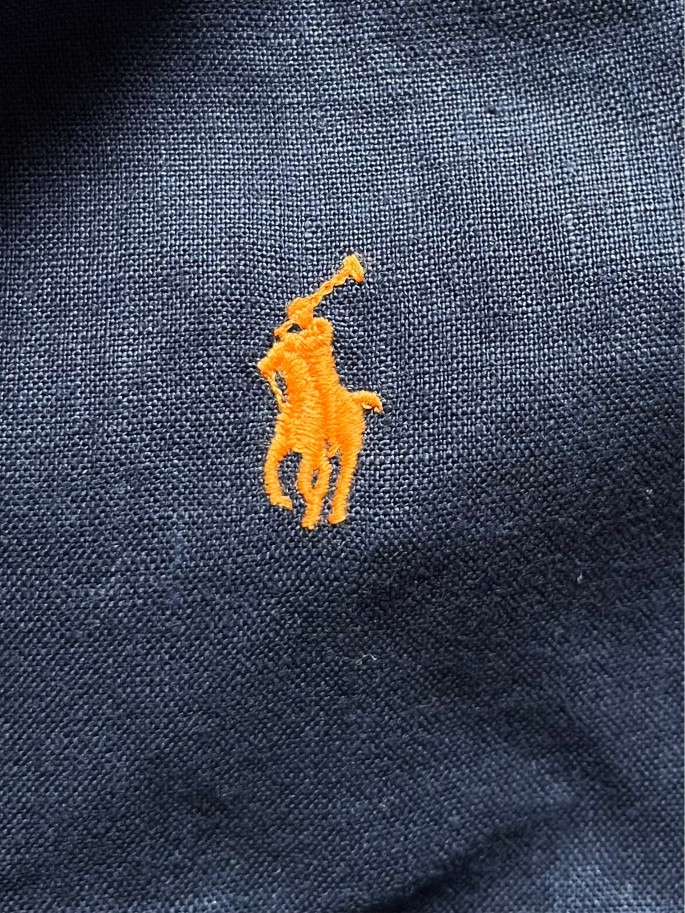 Chemise en lin marine Ralph Lauren - S