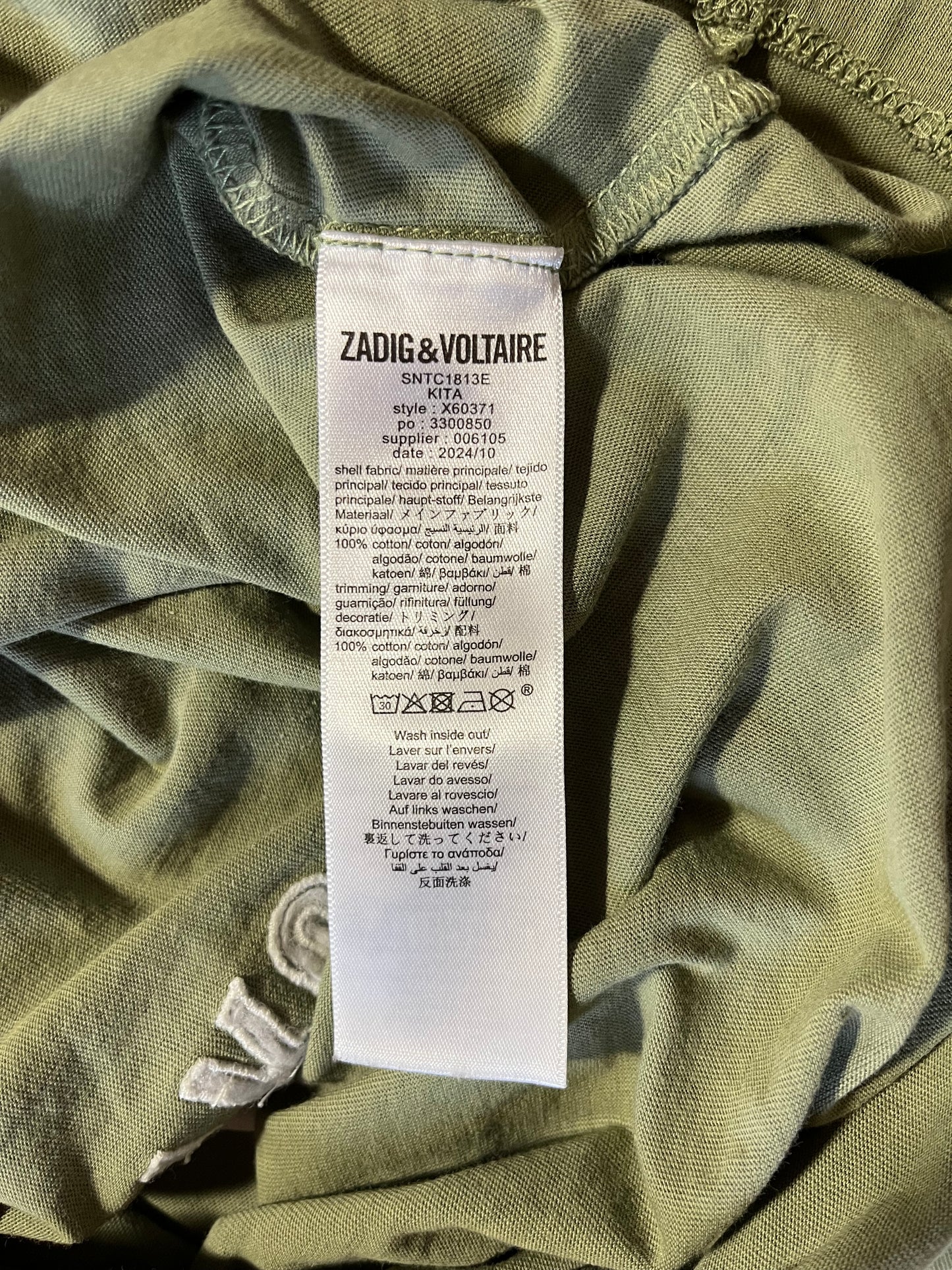 T-shirt kaki Zadig & Voltaire - XS