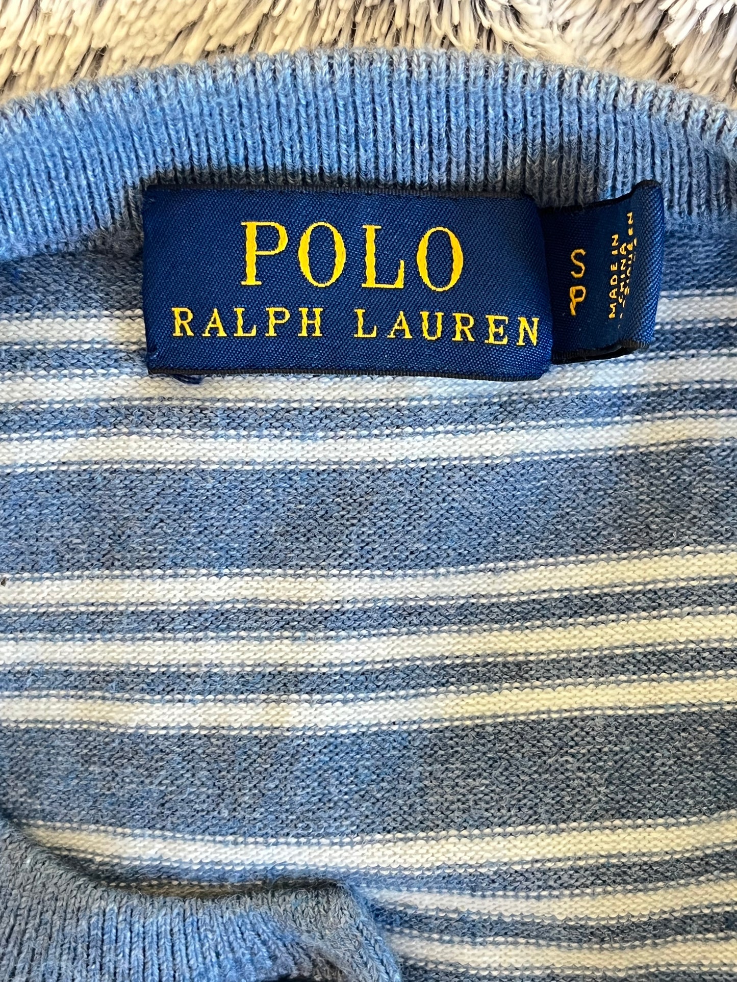 Gilet rayé bleu Ralph Lauren - S