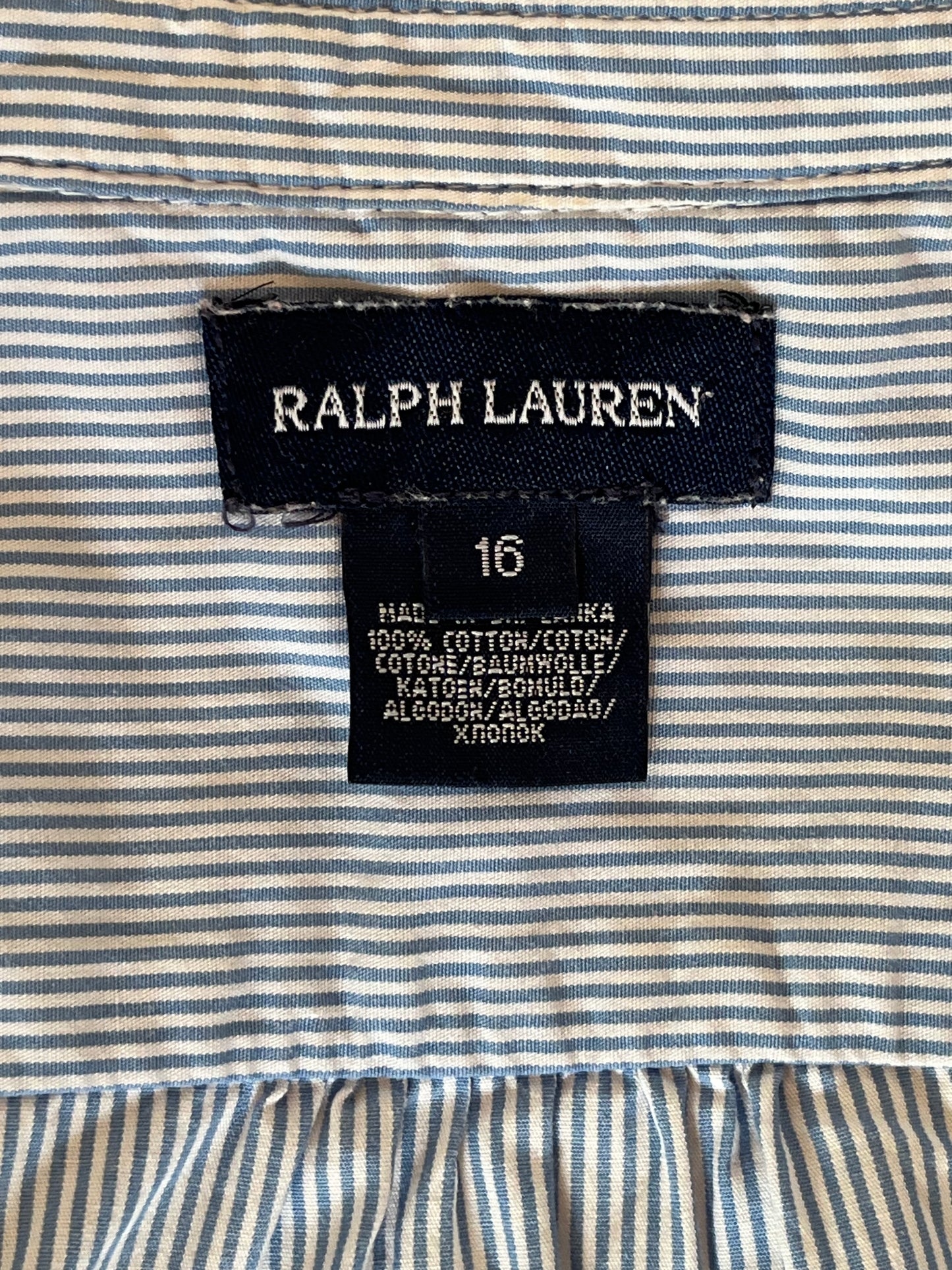 Chemisier à rayures fines Ralph Lauren - S