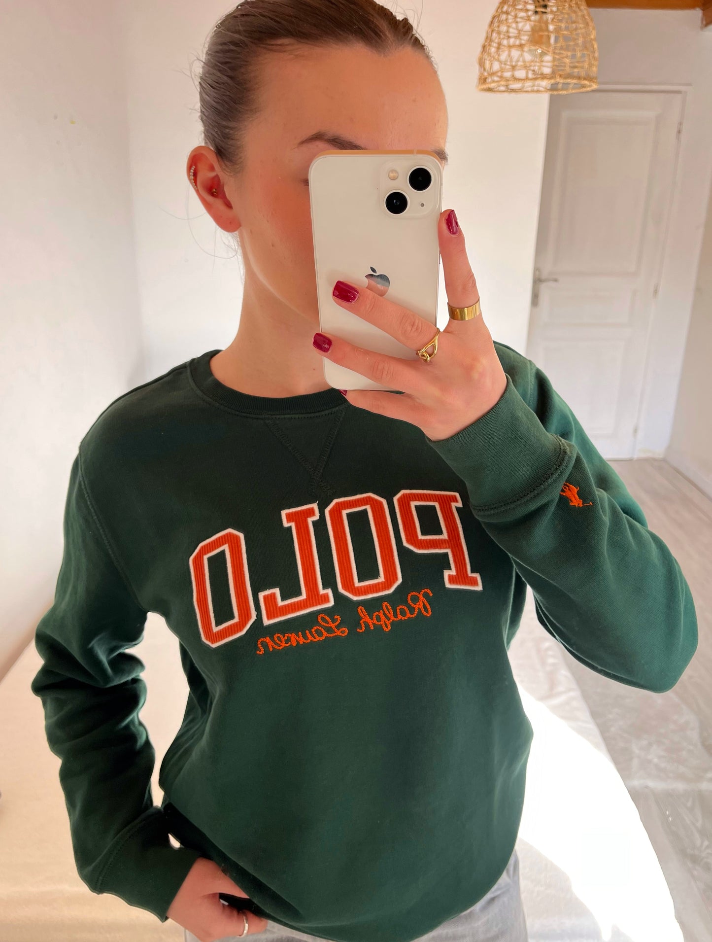 Sweat POLO Ralph Lauren vert sapin - S