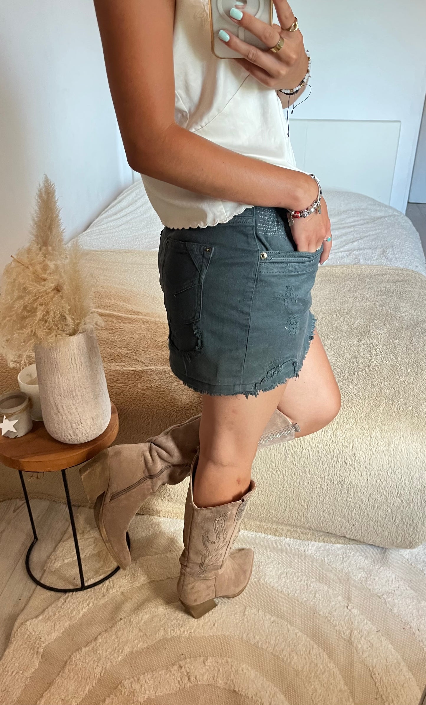 Jupe en jean kaki Zadig & Voltaire - 36