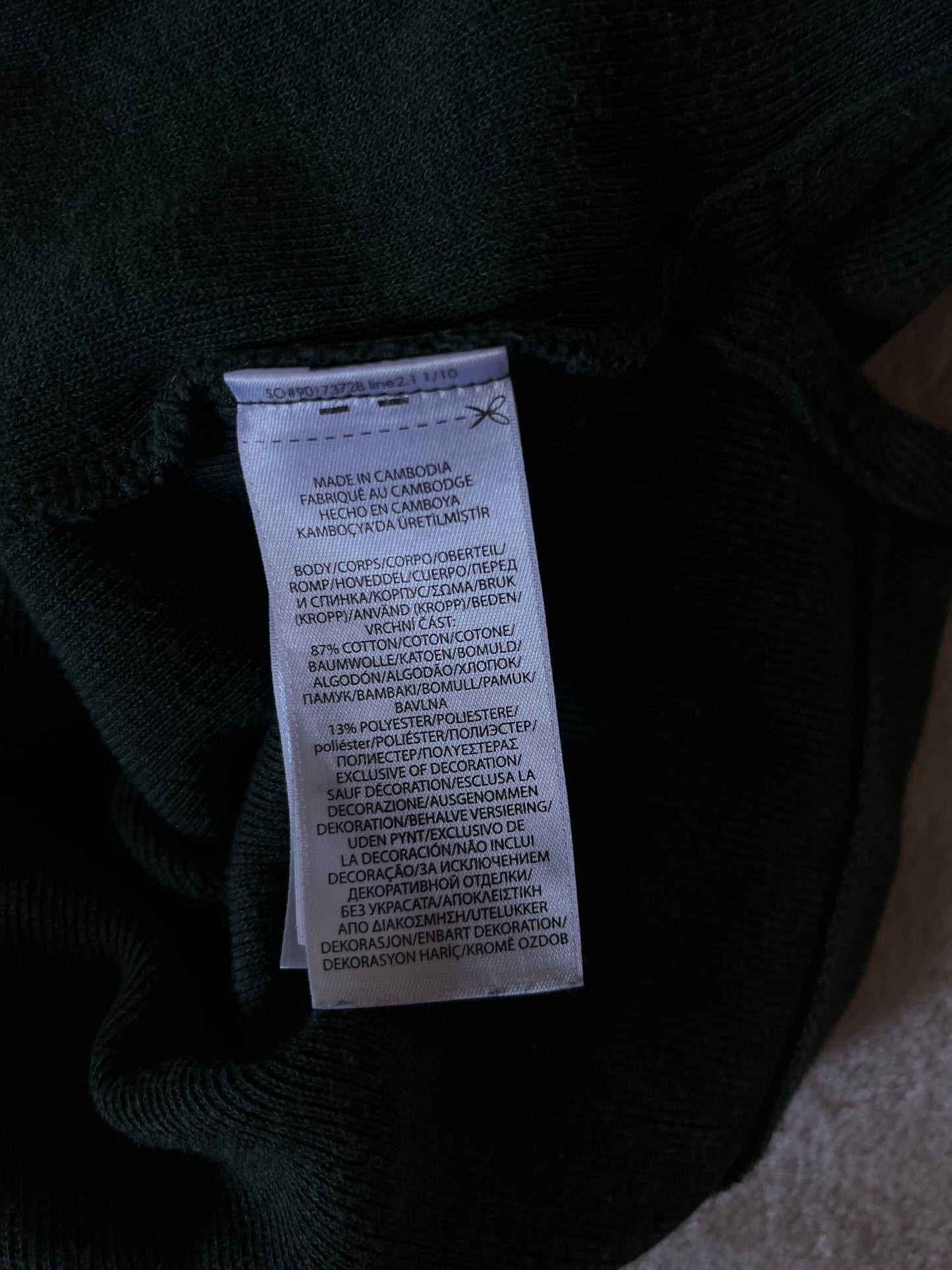 Pull demi-zip vert Ralph Lauren - M