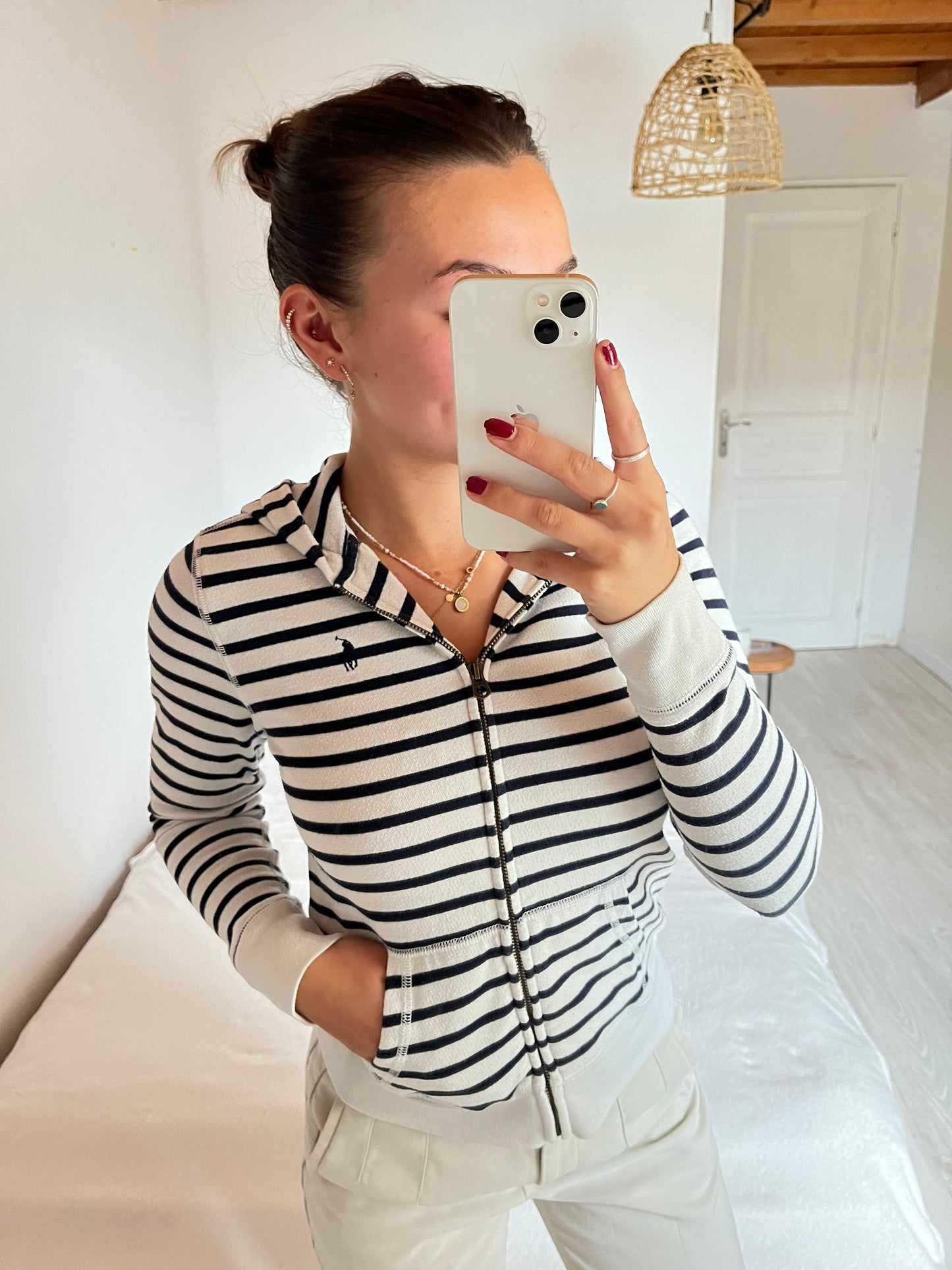 Veste à capuche marinière Ralph Lauren - XS