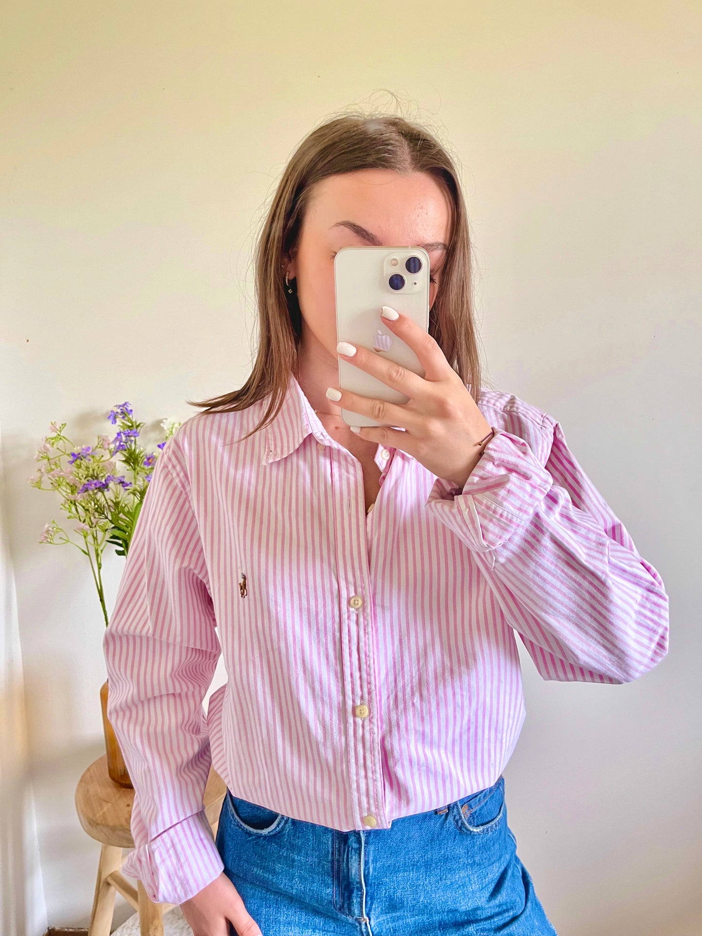 Chemise rayée rose Ralph Lauren - L homme / XL femme