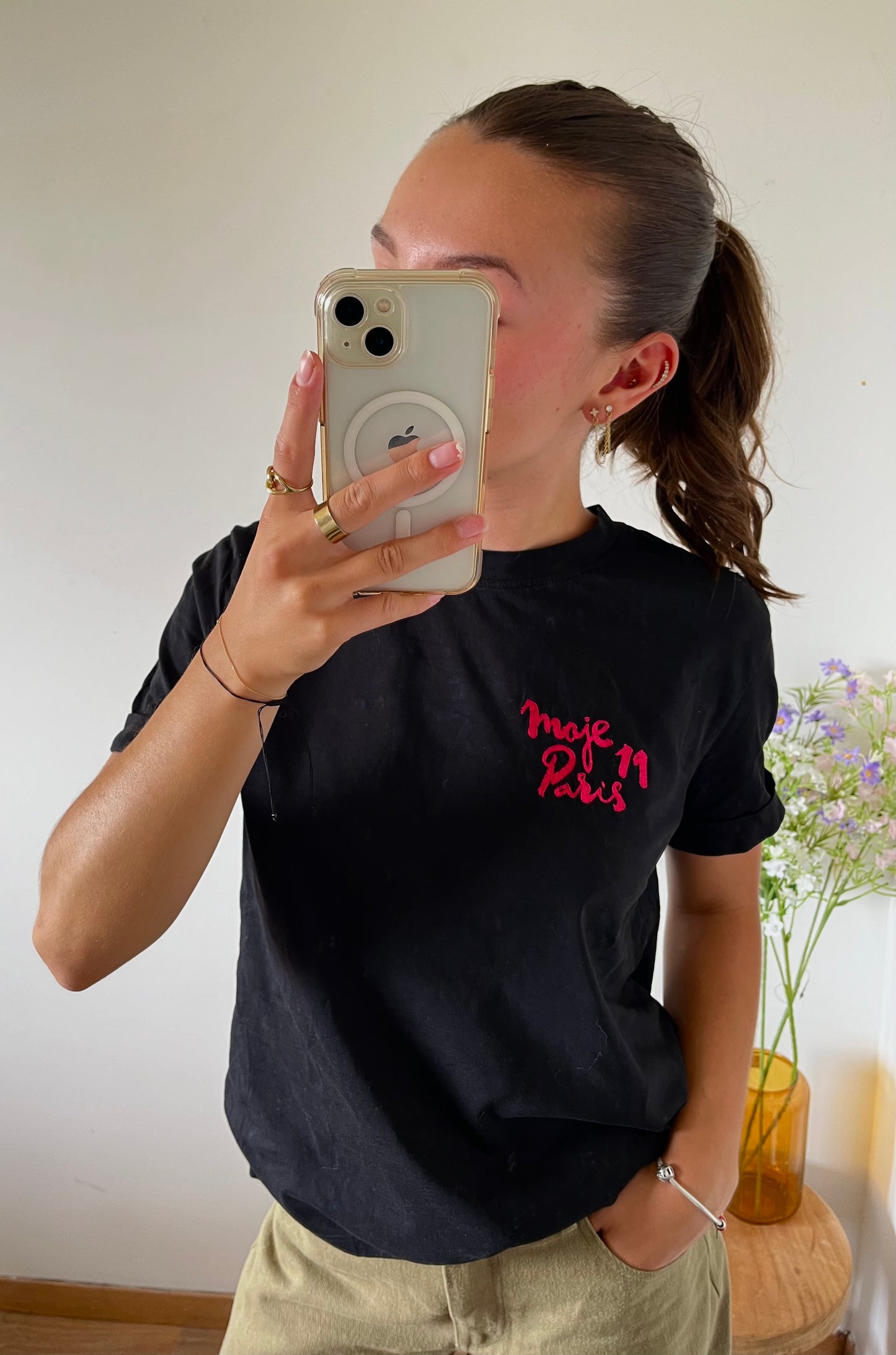 T-shirt noir Maje - S et M