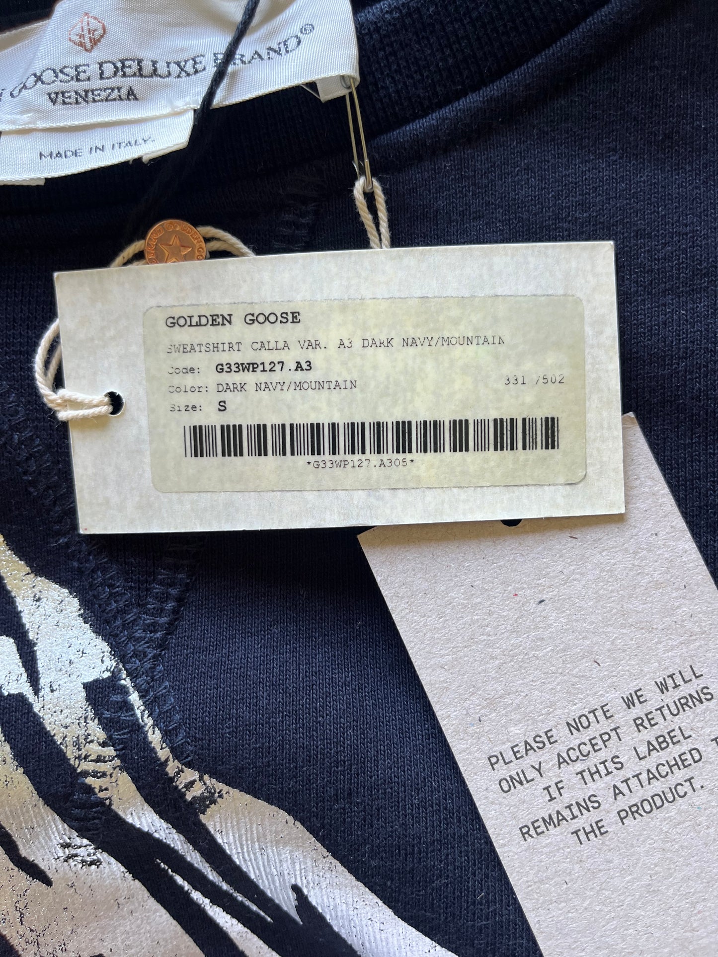 Pull noir neuf avec étiquette Golden Goose - XS